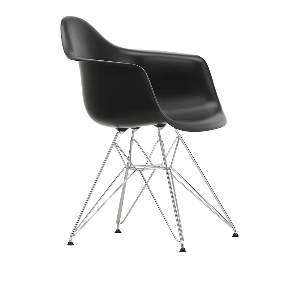 Eames RE Plastic Armchair DAR matstol Chrome