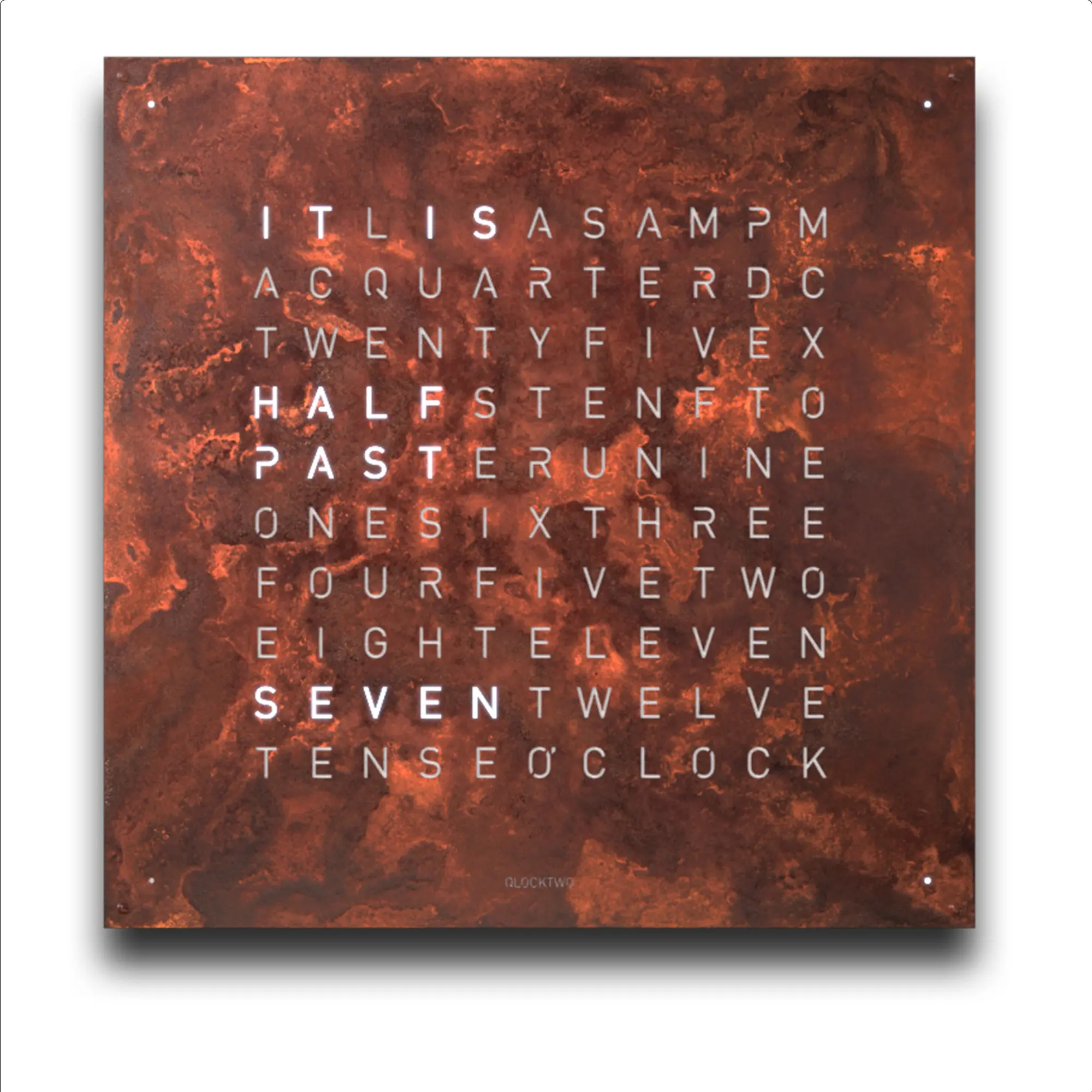 Qlocktwo Earth 90 Creator's Edition – Rust