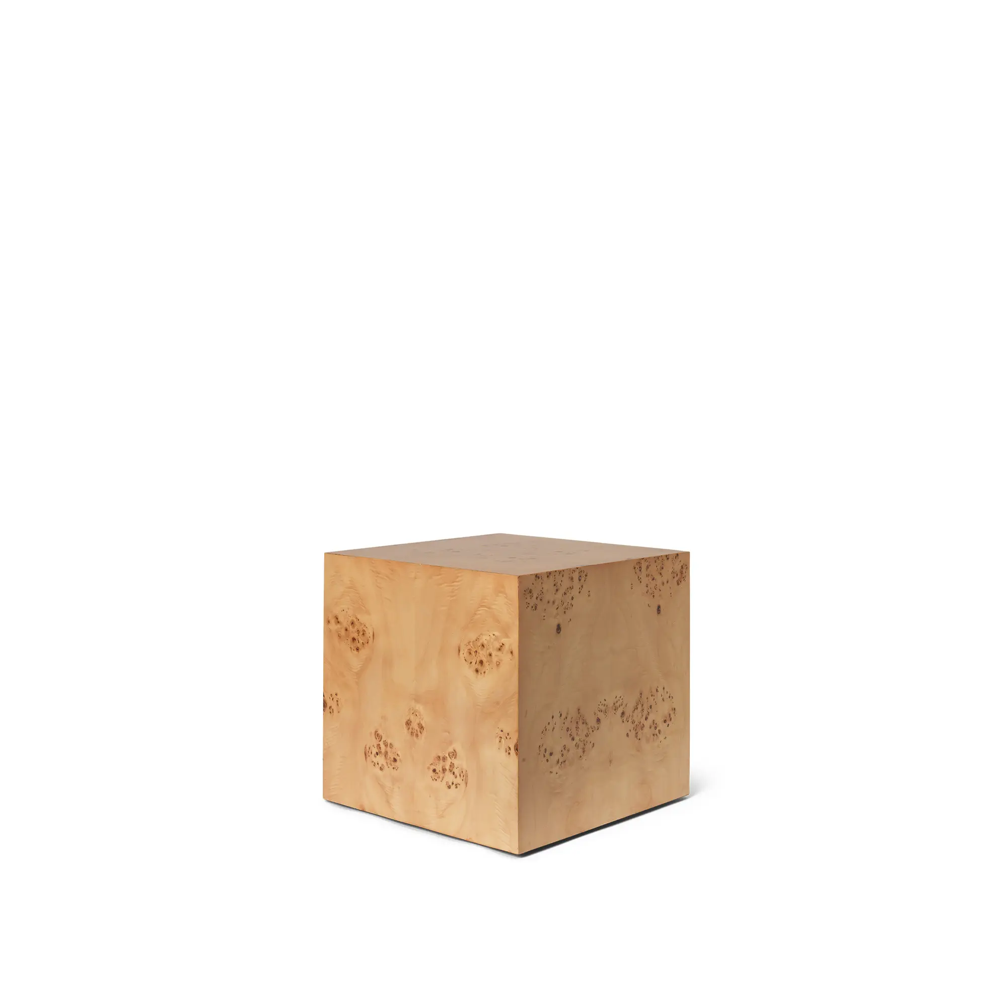 Burl cube sidebord