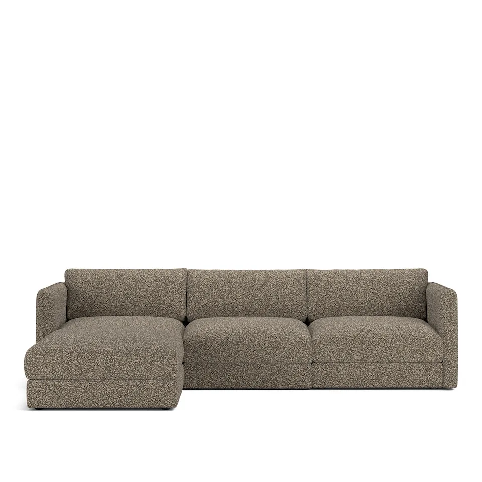 Pavarotti 3-Seater + Footstool, Fixed Cover, Cushion Variant 03, Vellus 02