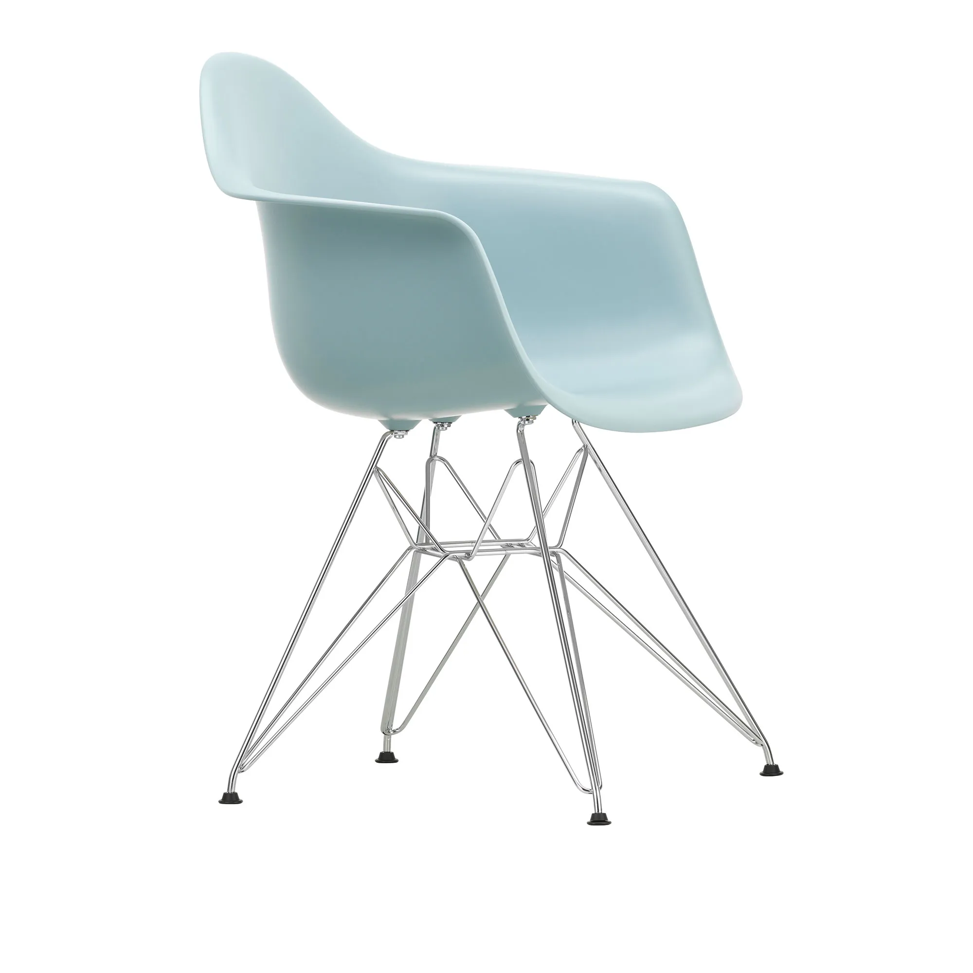 Eames RE Plastic Armchair DAR matstol Chrome