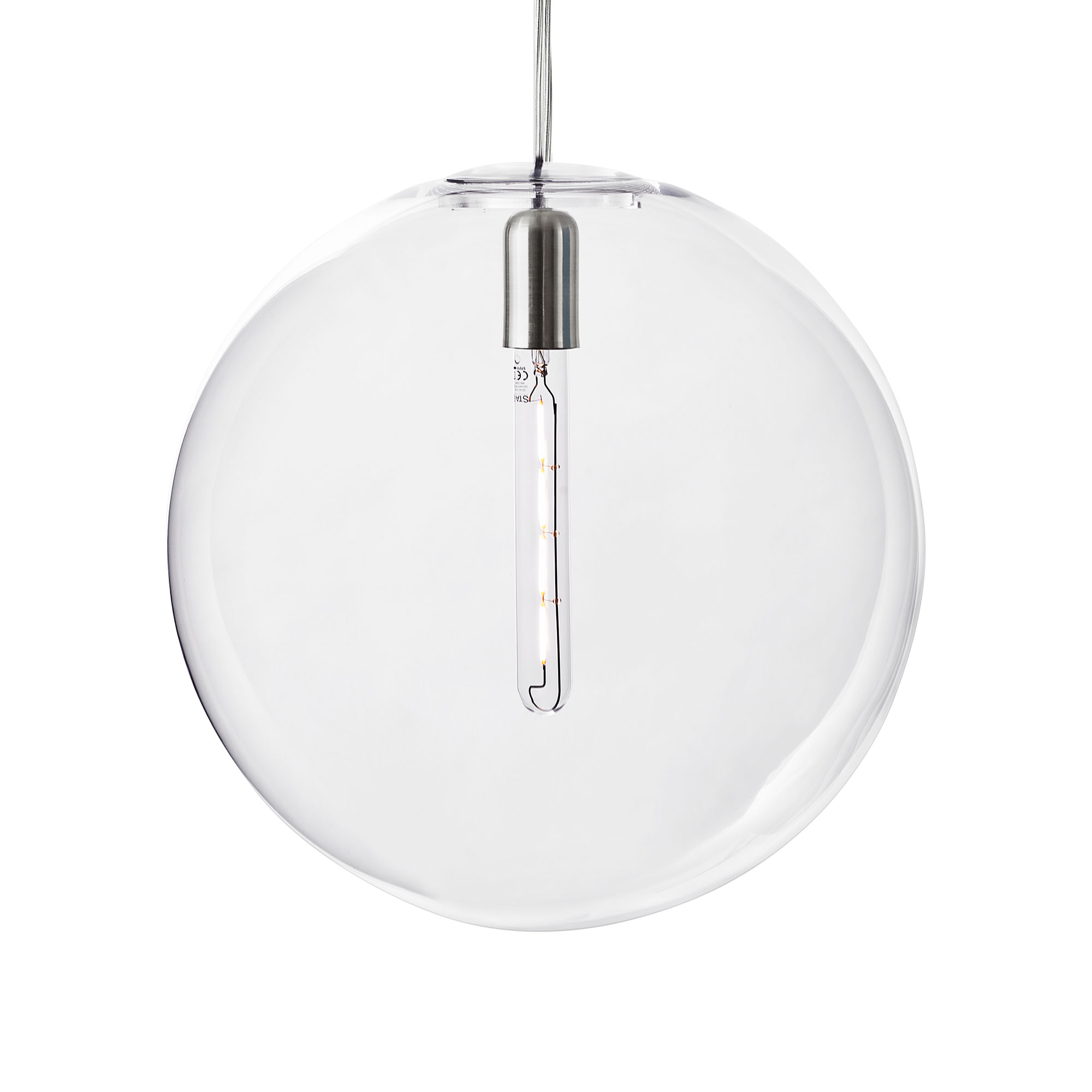 Design House Stockholm - Luna Lamp Clear Large - Pendellamper - Alexander Lervik - Gjennomsiktig