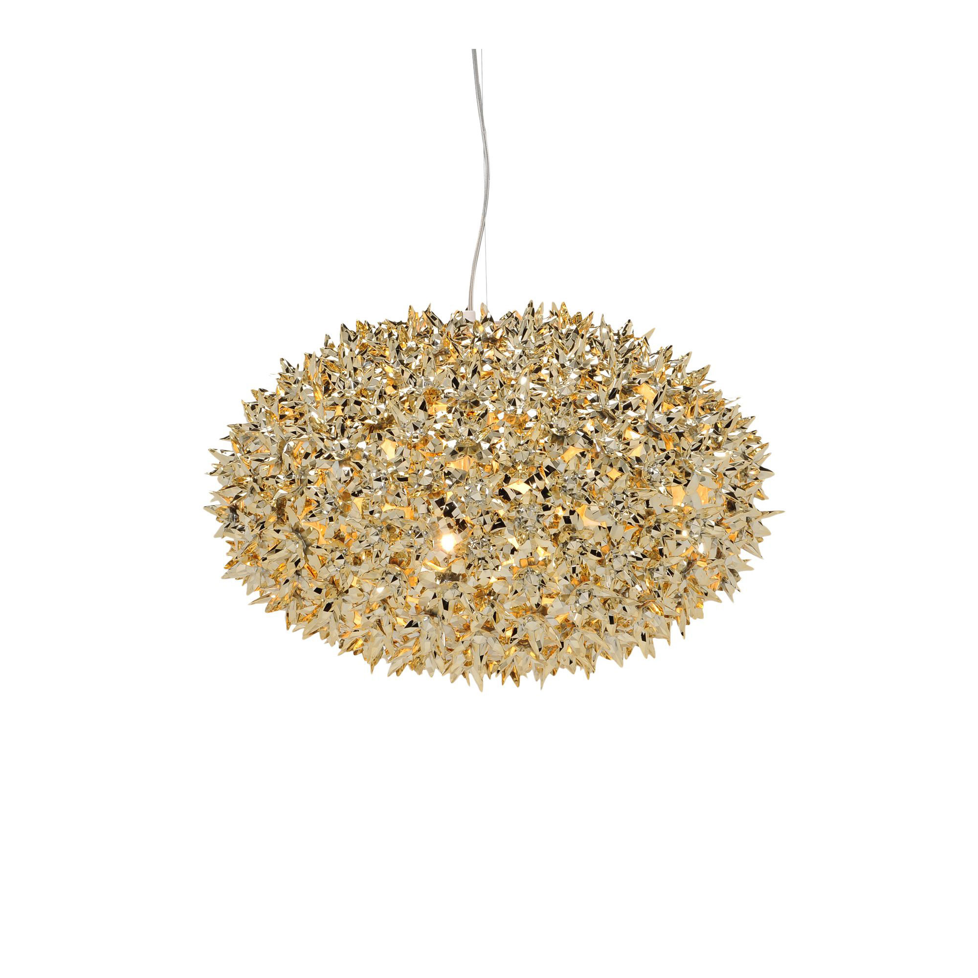 Kartell - Bloom S1 Suspension 9268, Gold, Incl. 6xLED 4,5W G9 - Pendellampor - Ferruccio Laviani - Guld