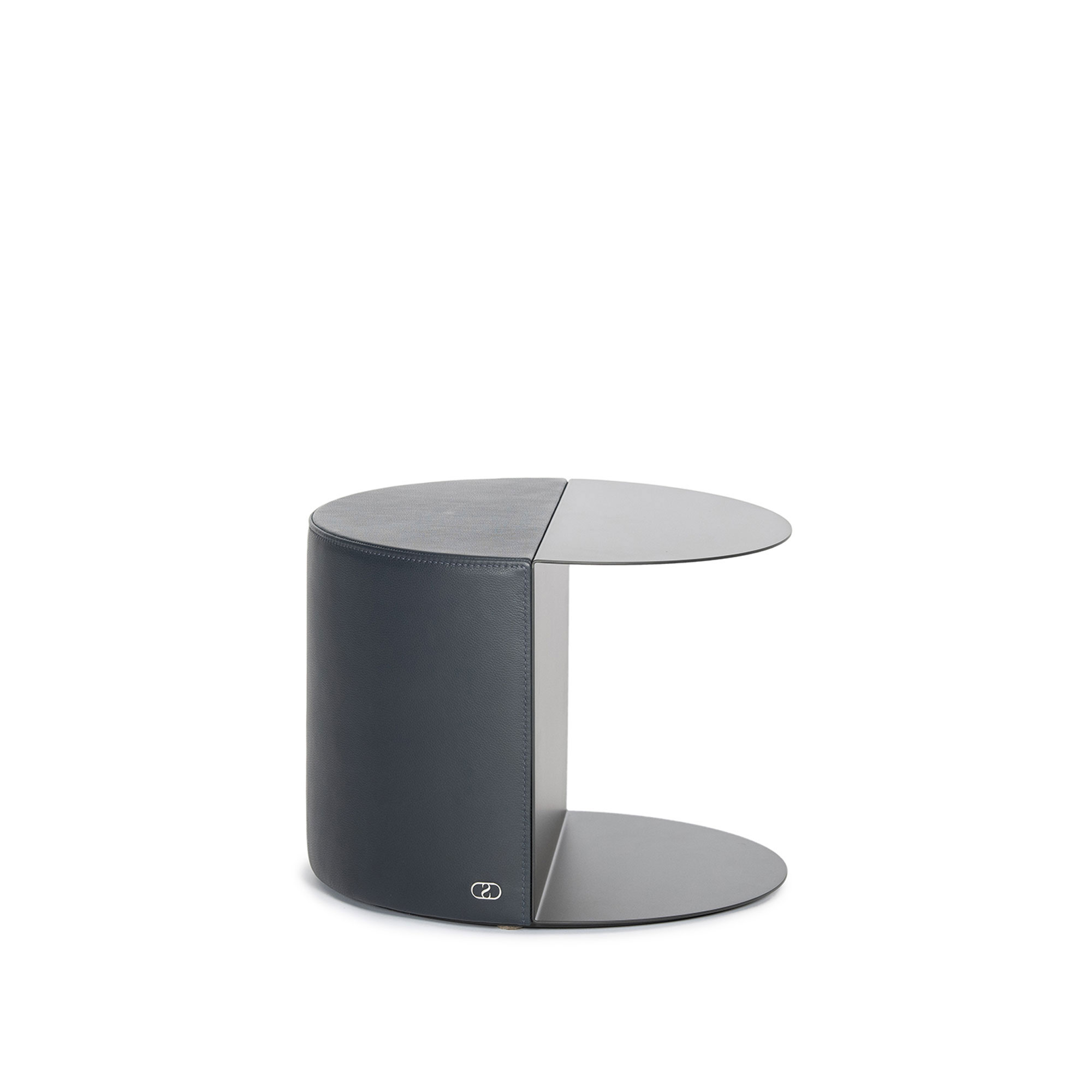 de Sede - DS-5250 Small Table Black Matt Steel, Leather Cat. Select Col. Paris - Sofabord - Rafael Parga - Grå - Lær/Metall