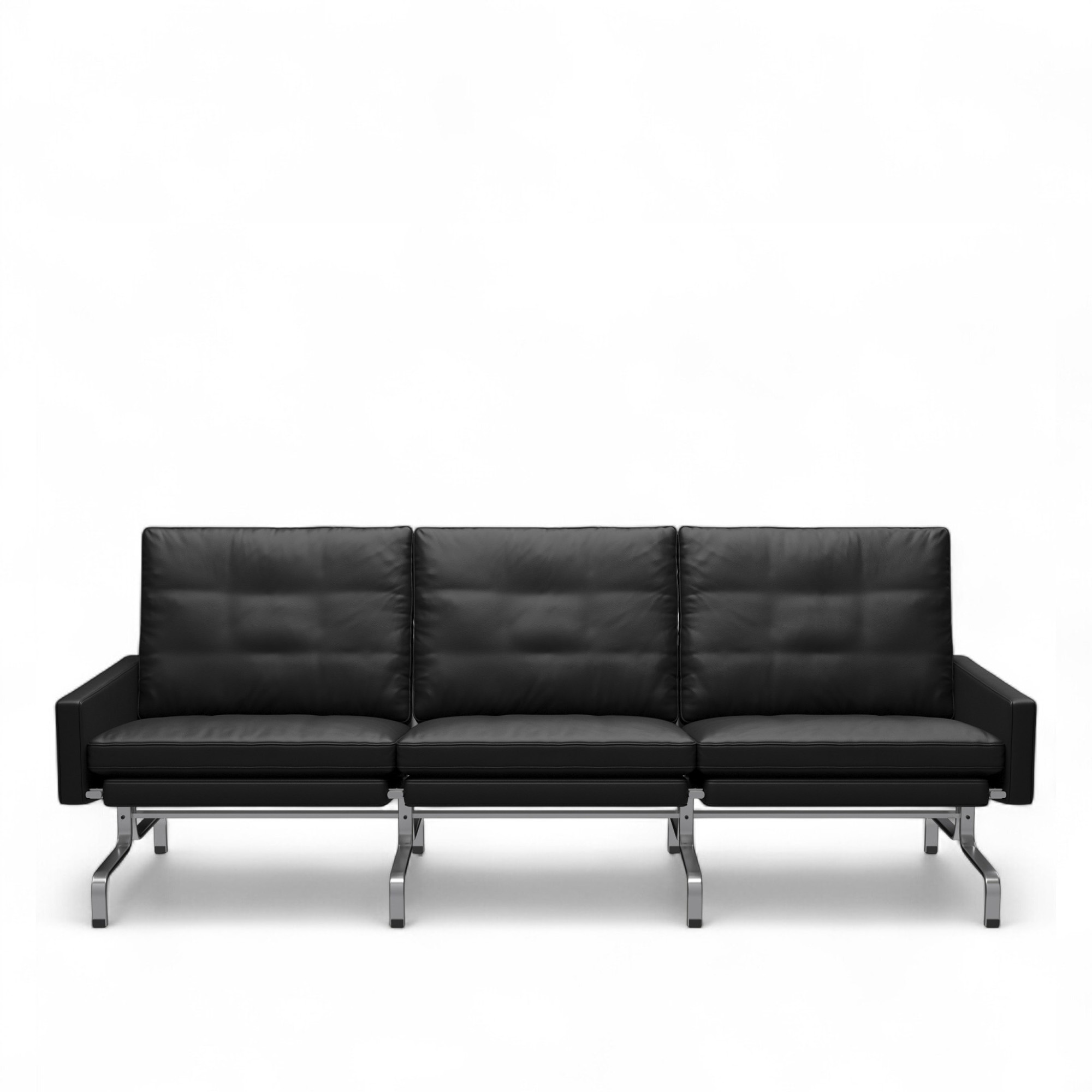 Fritz Hansen - PK31 3-sits, Läder, Grace Black - Soffor - Poul Kjærholm - Svart | Möbler - Soffor Och Dagbäddar - Soffor | Möbelexperten