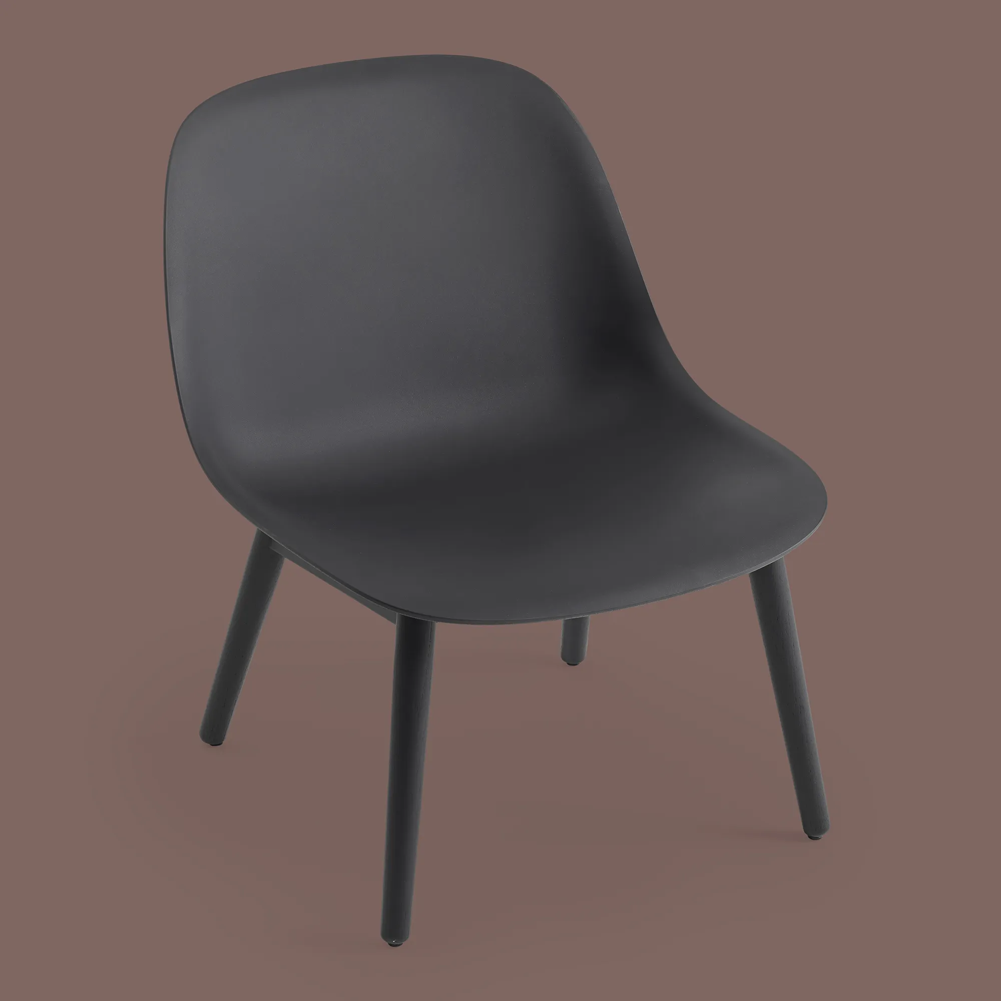 Fiber Lounge Chair Wood Base