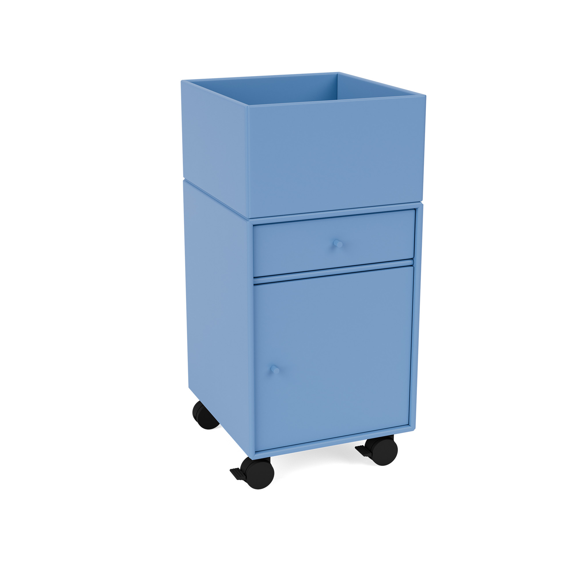 Montana - Runner Office Unit On Castors 154-Azure 05 Castors CR70 Black - Hurtsar - Peter J. Lassen - Blå - Trä | Möbler - Förvaring Och Hyllor - Hurtsar | Möbelexperten