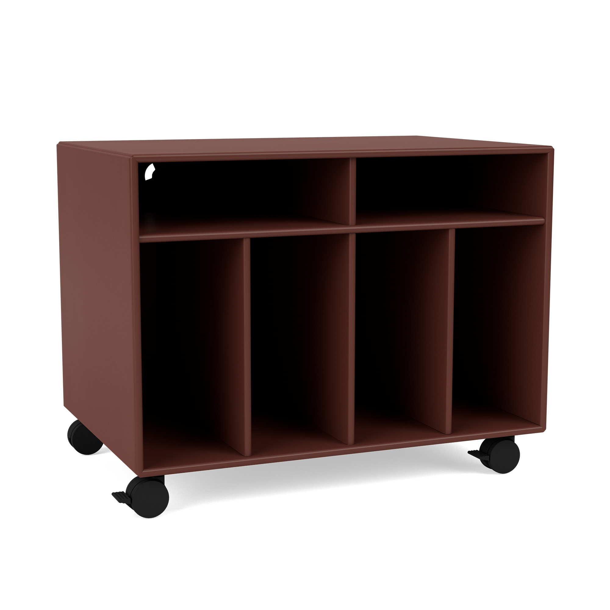 montana - spin i vinyl storage, 05-castorscr70black, 155 masala - tv-bänkar - peter j. lassen - brun - mdf