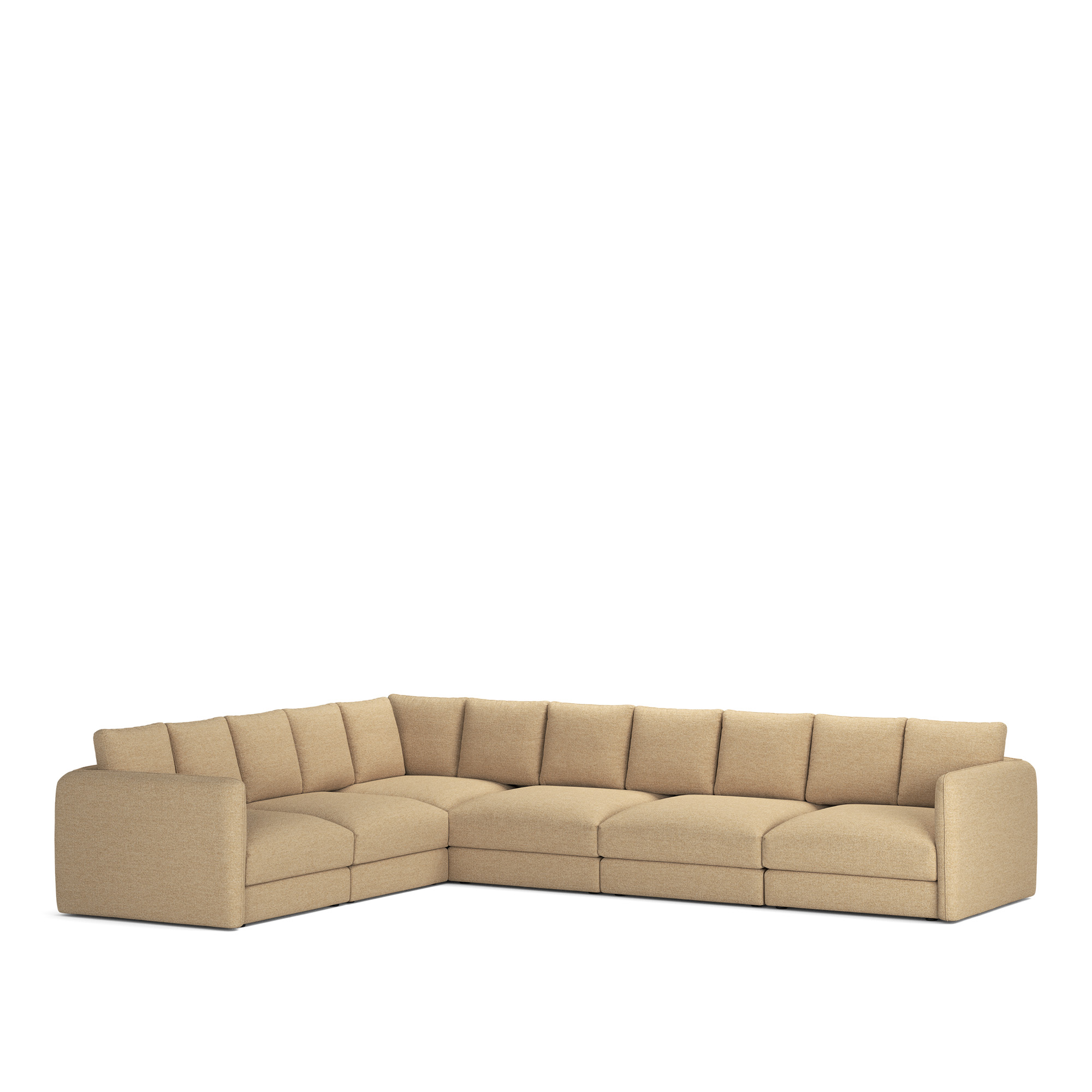 NOGA - Pavarotti 6-Seater Corner, Fixed Cover, Cushion Variant 02, Lucinasco 03 - Soffor - Beige