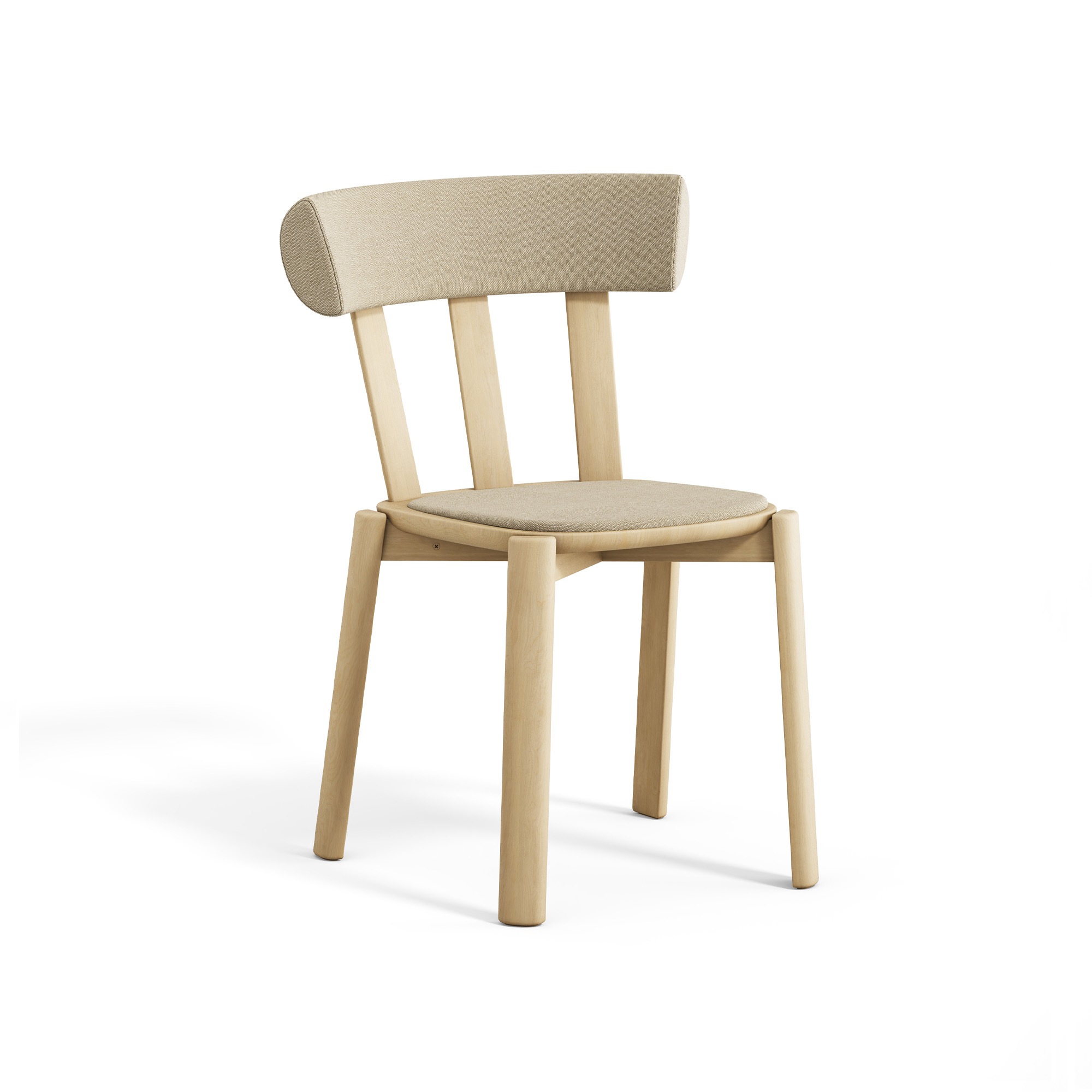 Stolab - Alt Stol Klädd Björk, Ljus Mattlack, Hallingdal 65-200 Beige - Matstolar - Form Us With Love - Träfärgad - Trä