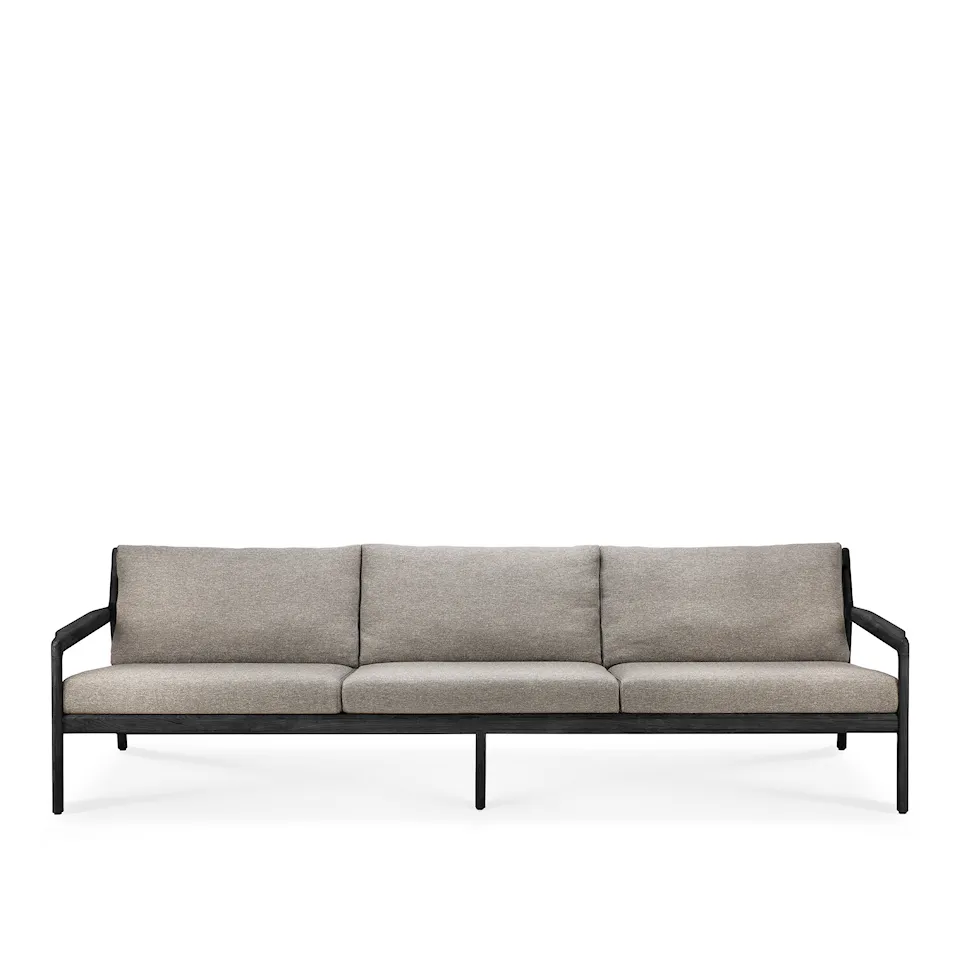 Jack Outdoor Sofa 3-seater Black Teak
