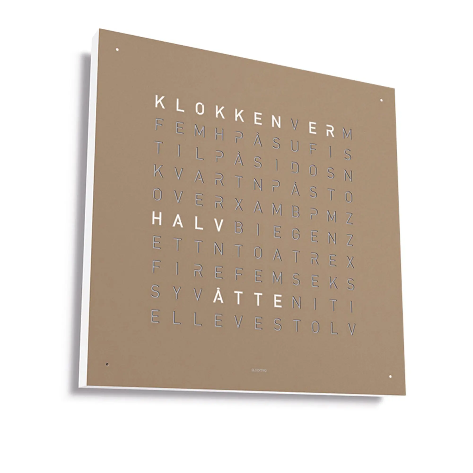 Qlocktwo Large - Hazelnut