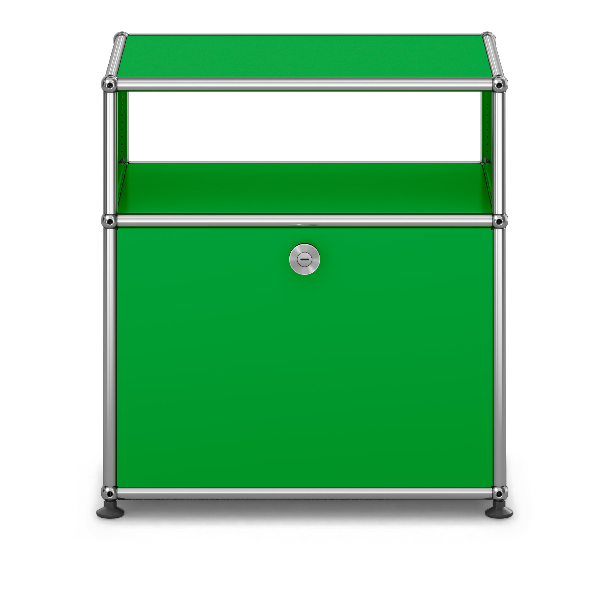 USM - USM Haller Bedside Table M55 USM Green - Sängbord - Fritz Haller & Paul Schärer - Grön - Metall | Möbler - Bord - Sängbord | Möbelexperten