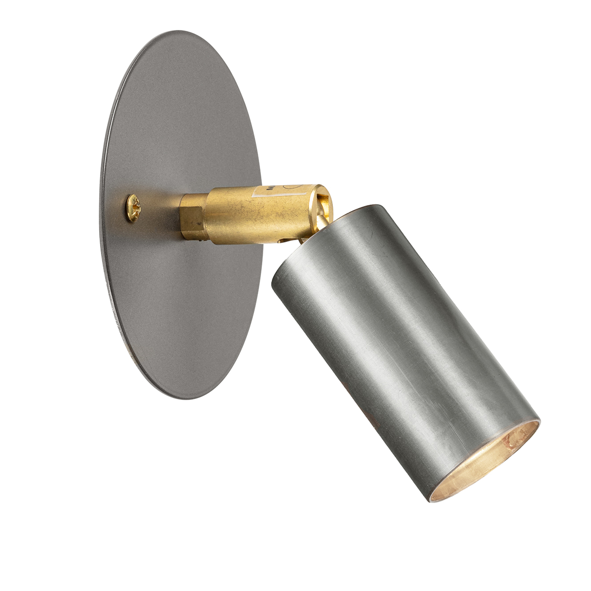 Örsjö Belysning - Starlight 1 spotlight fixed wall plate – Raw steel - Spotlights - Jonas Bohlin - Silver - Metall | Belysning - Taklampor - Spotlights | Möbelexperten