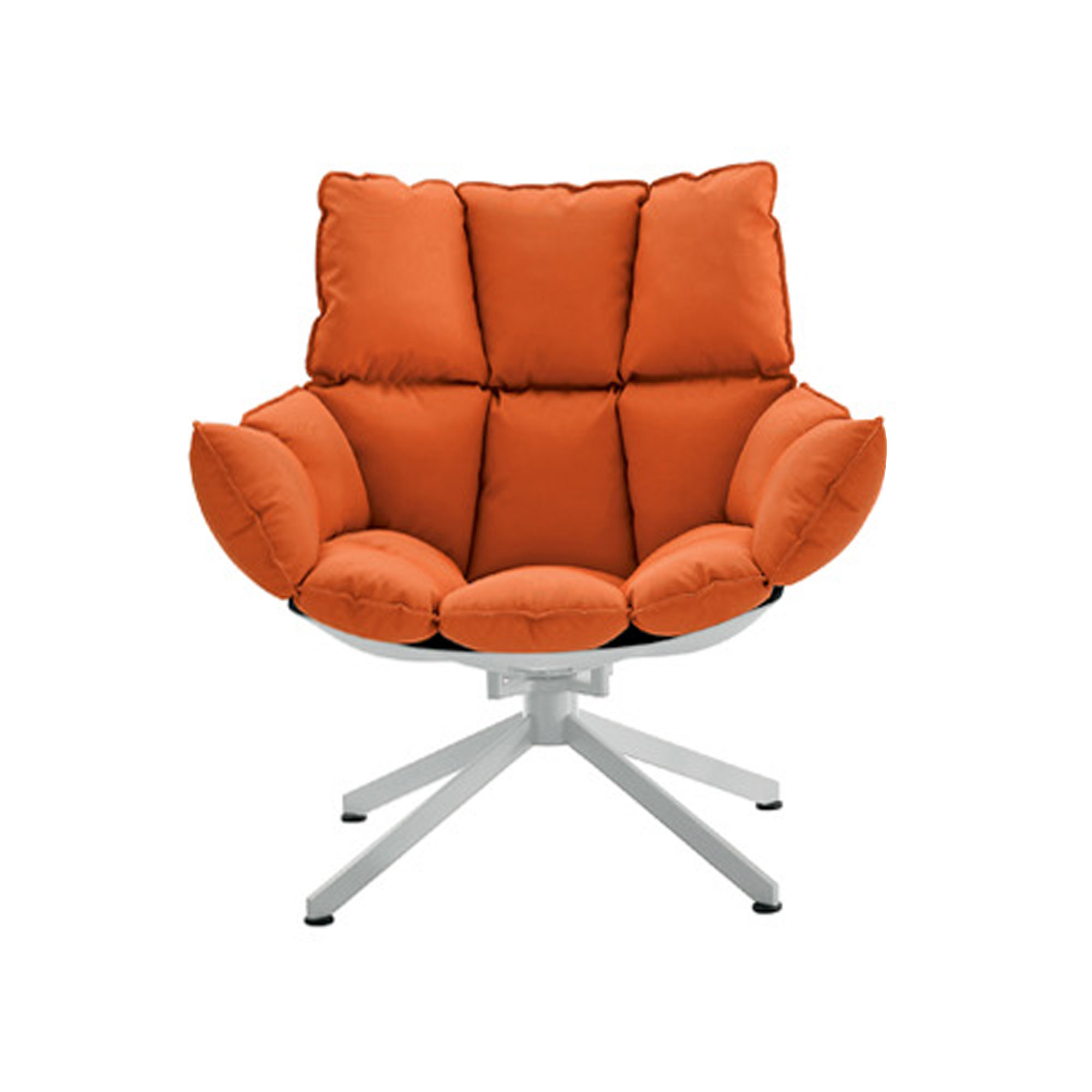 B&B Italia - Husk Outdoor Armchair H4, Acid Green Painted, Fabric Outdoor 02, Lusso Leila 280 - Utomhusfåtöljer - Patricia Urquiola - Metall/Plast