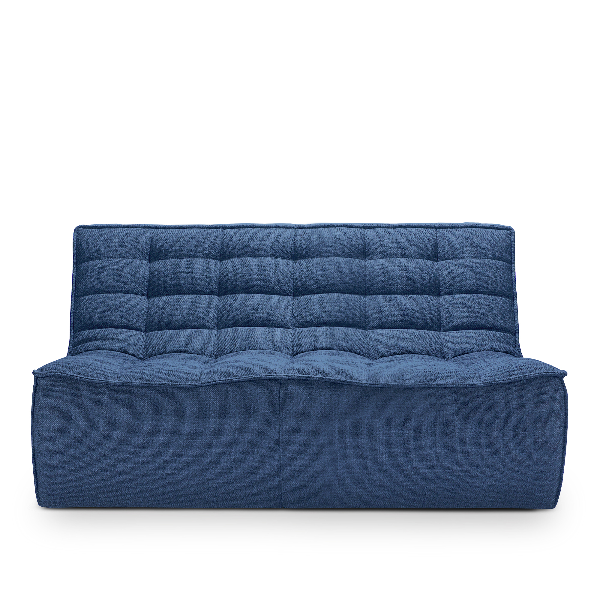 Ethnicraft - N701 Sofa 2-Seater - Blue - Soffor - Jacques Deneef - Blå - Trä/Textilmaterial/Skum | Möbler - Soffor Och Dagbäddar - Soffor | Möbelexperten
