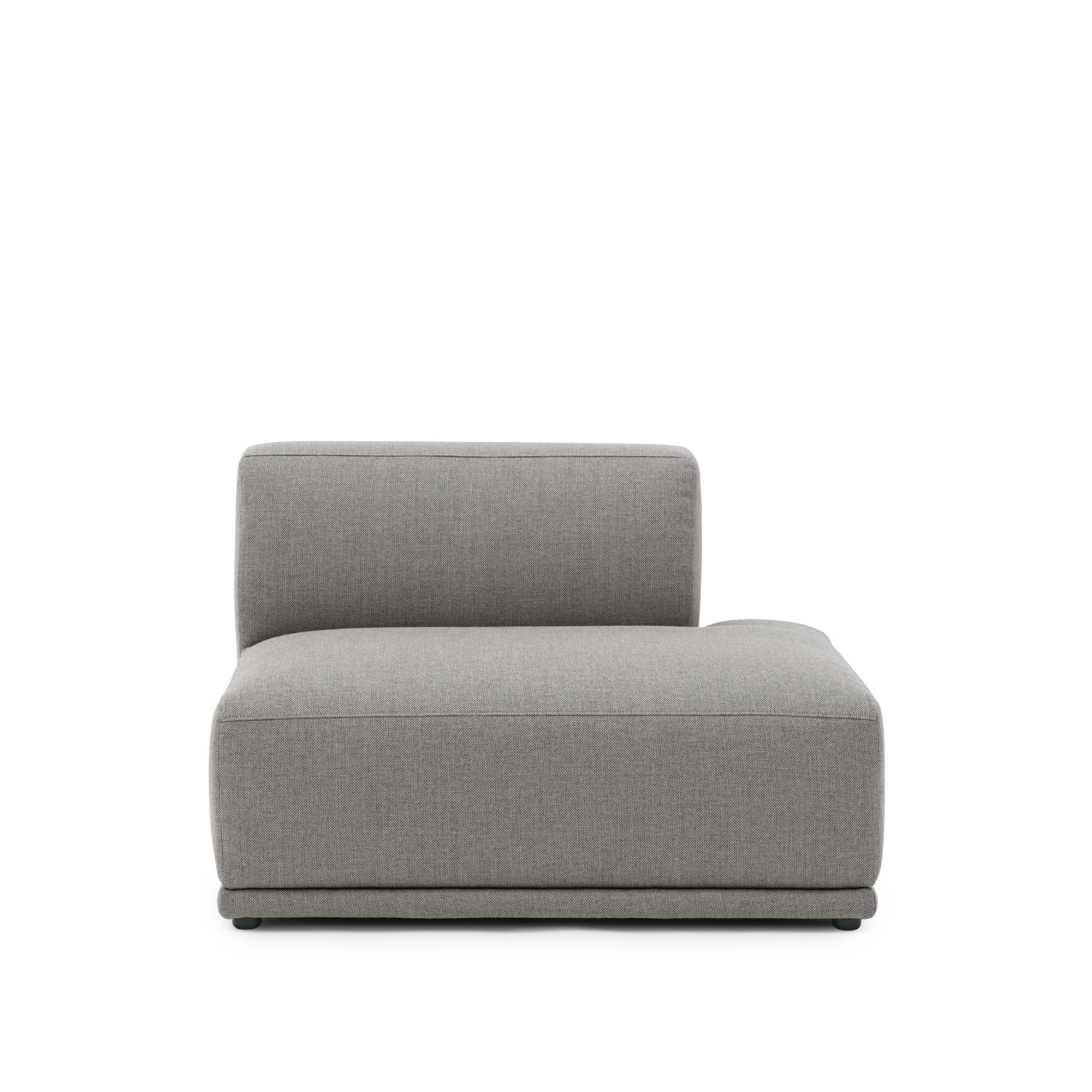 Muuto - Connect Soft Modular Sofa Right, Open End (D) - Re-wool 718 - Modulsoffor & Hörnsoffor - Anderssen & Voll - Grå