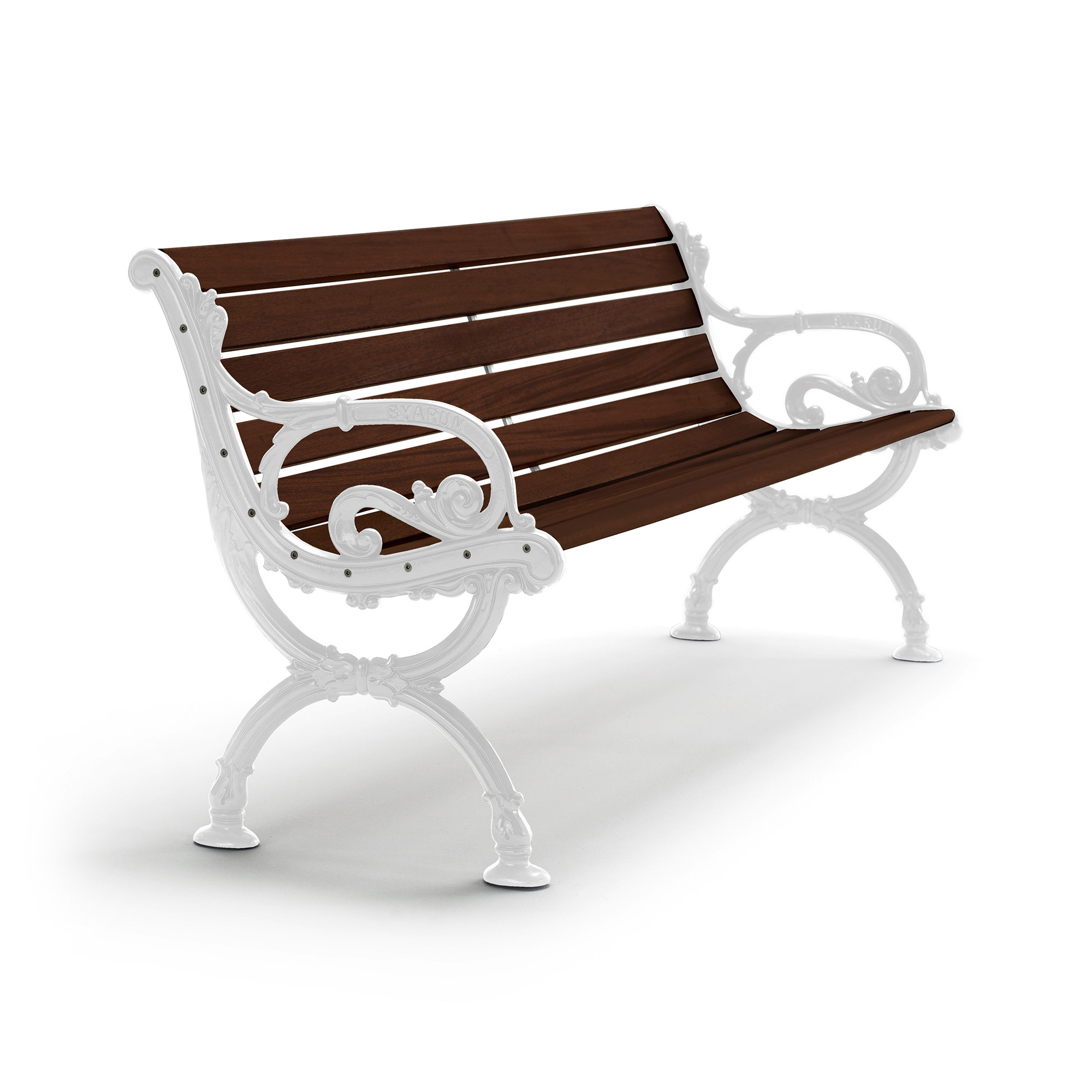 byarums bruk - soffa byarum 125 cm brunlaserad furu/vitlackerad aluminium - soffor utomhus