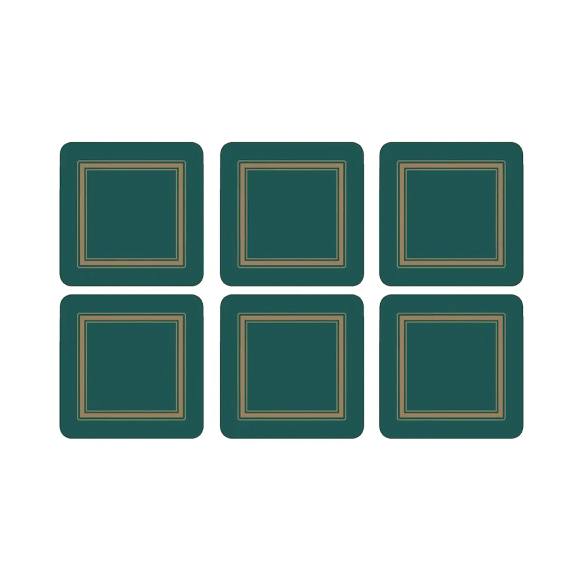 Classic Emerald glasunderlägg 6-pack