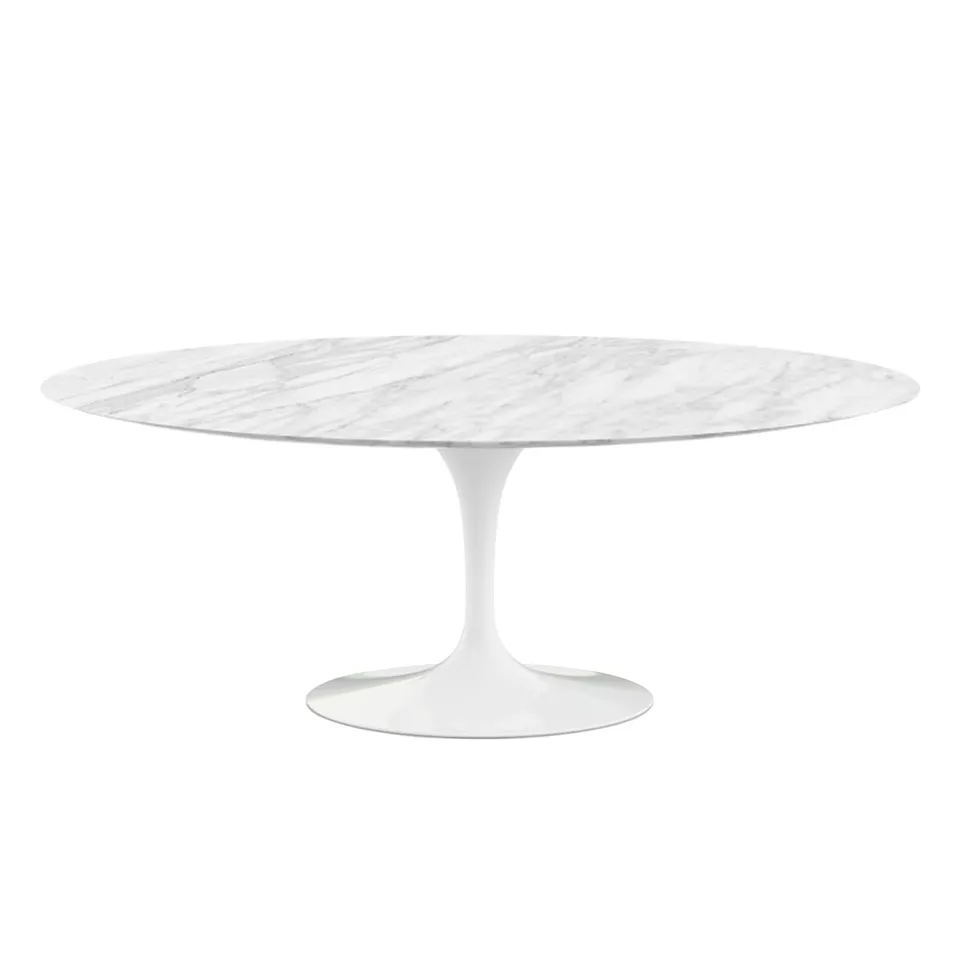 Saarinen Oval matbord 198 cm White
