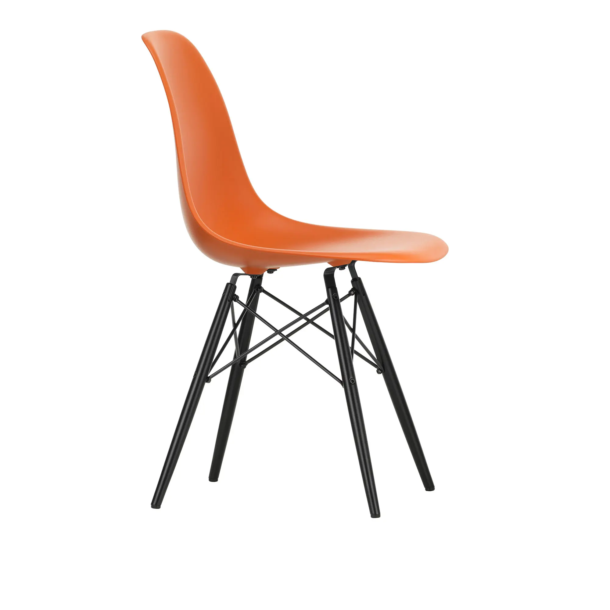 Eames RE Plastic Chair DSW stol Black Maple