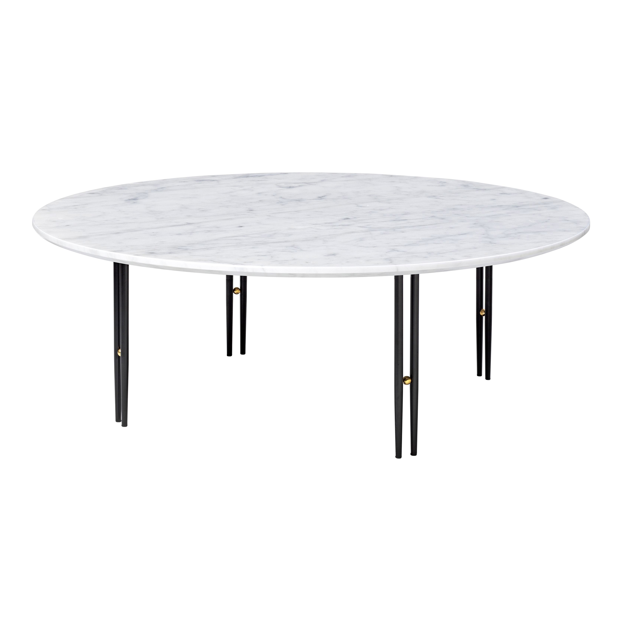 Gubi - IOI Coffee Table 100 cm Black / White Carrara - Soffbord - GamFratesi - Svart,Vit - Metall/Sten