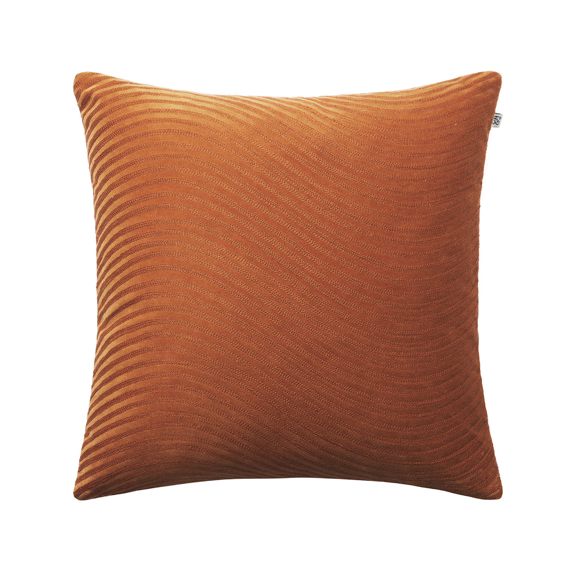 Chhatwal & Jonsson - Kunal Velvet Cushion Cover 50X50 Cm Terracotta - Prydnadskuddar och kuddfodral - Orange | Textilier - Plädar Och Prydnadskuddar - Prydnadskuddar Och Kuddfodral | Möbelexperten