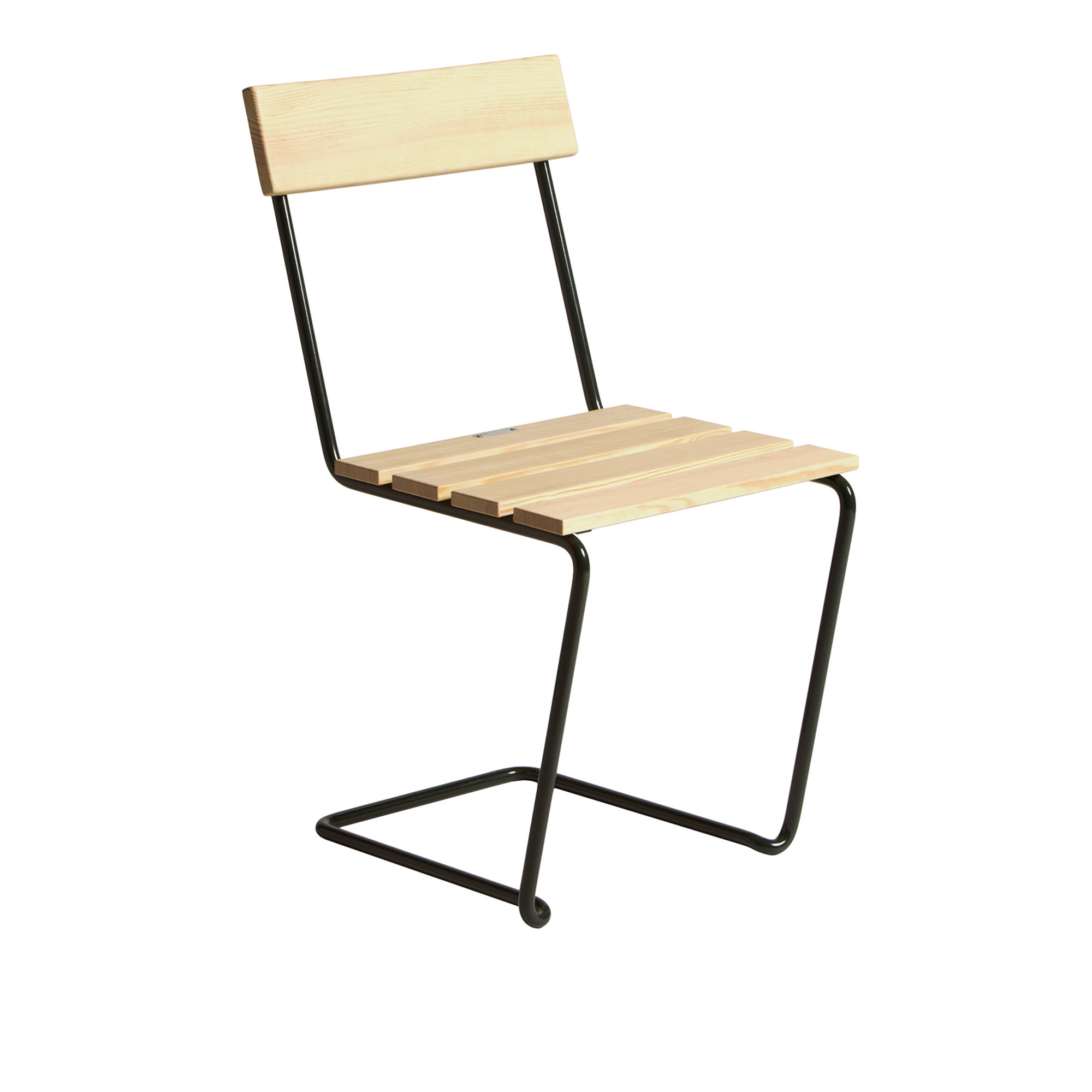 Grythyttan Stålmöbler - Stol 1 Oljad furu / Grönt stativ - Matstolar utomhus - Artur Lindqvist | Utemöbler - Utestolar - Matstolar Utomhus | Möbelexperten