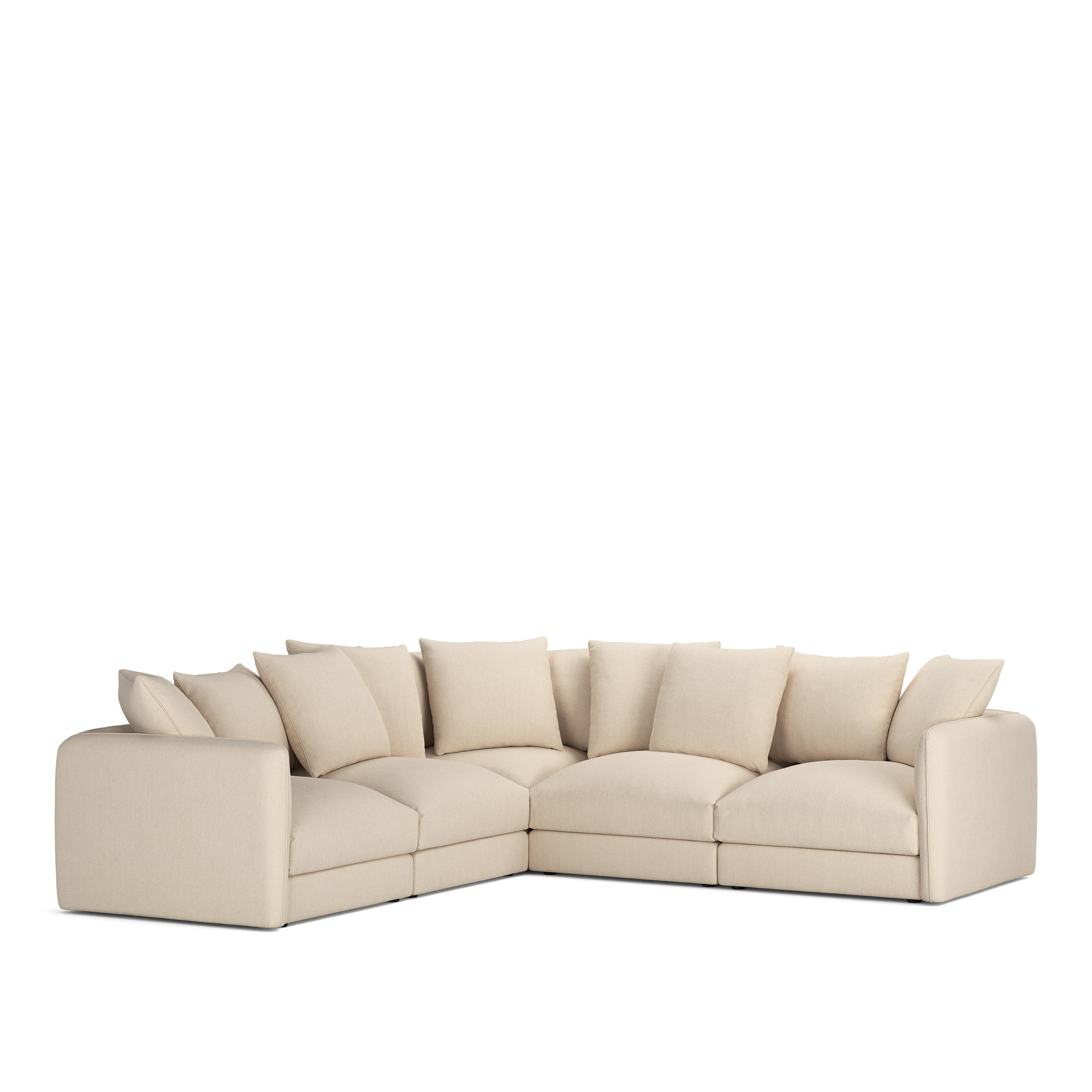 NOGA - Pavarotti 5-Seater Corner Shadow Nature Fixed Upholstery - Soffor