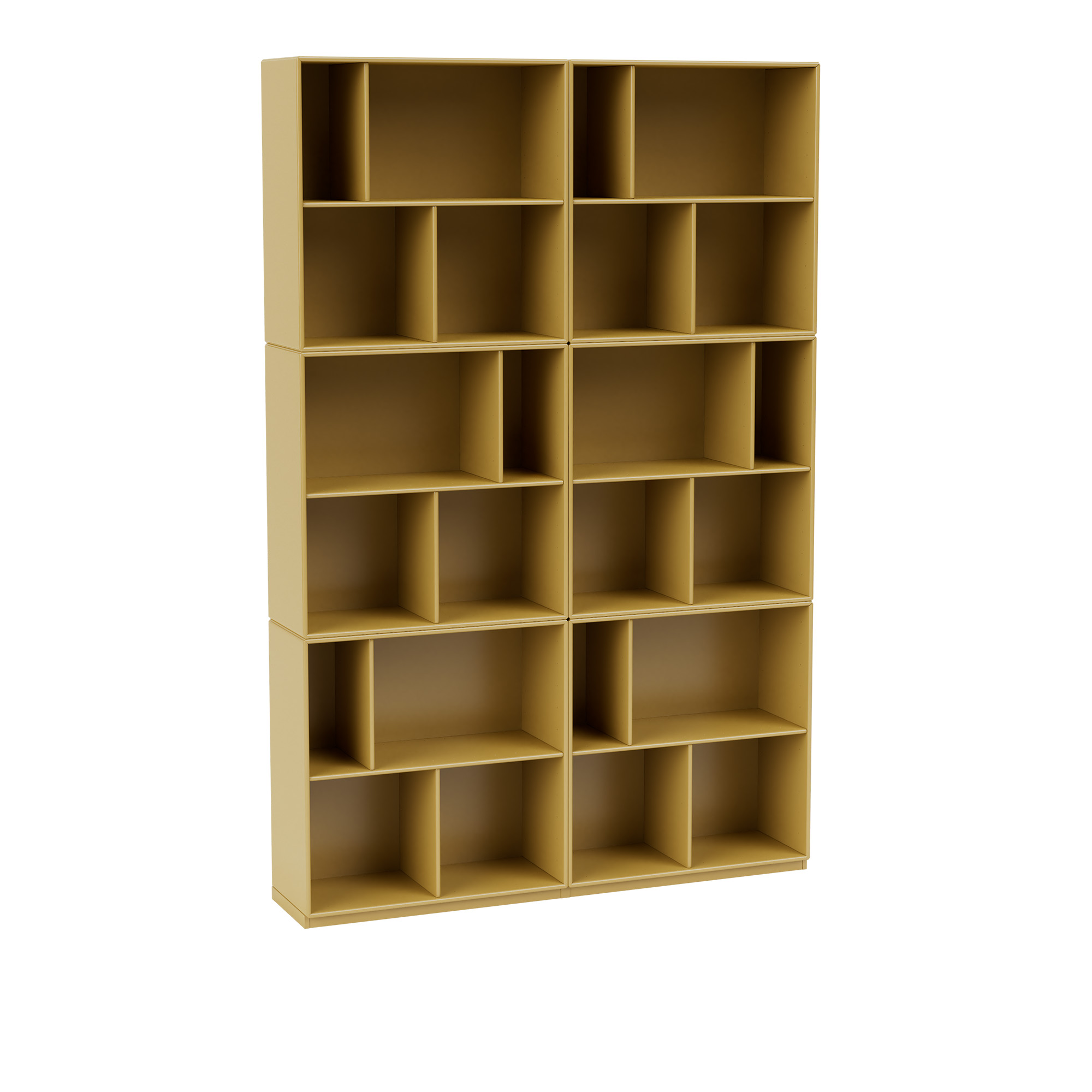 Montana - Read Spacious Bookshelf 157-Cumin 06 Plinth 3 cm - Hyllor - Peter J. Lassen - Gul - Trä | Möbler - Förvaring Och Hyllor - Hyllor | Möbelexperten