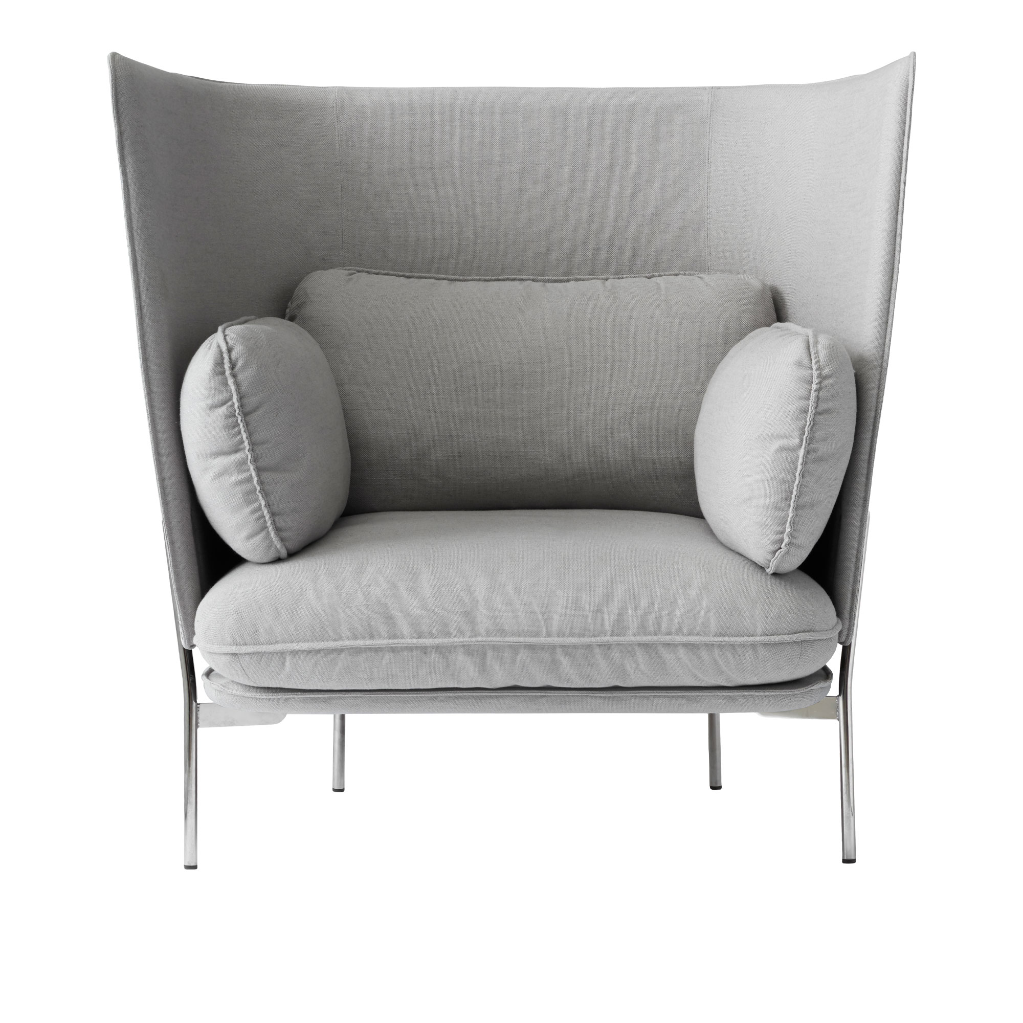 &Tradition - Cloud LN5, Chrome Leather cat.2, Noble Black - Fåtöljer - Luca Nichetto - MDF/Metall