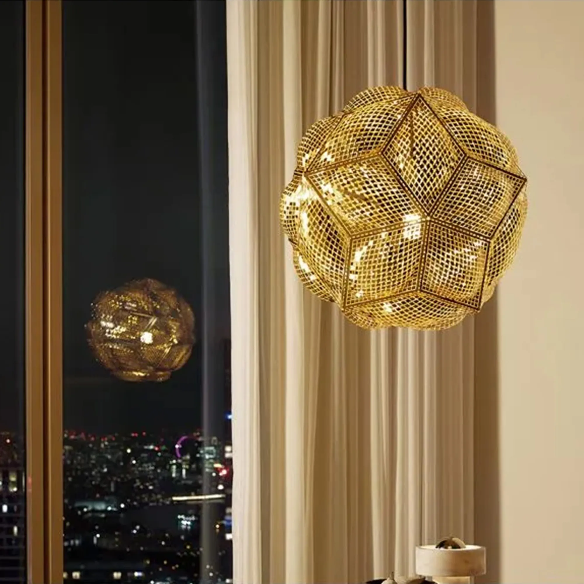 Puff Pendant Brass