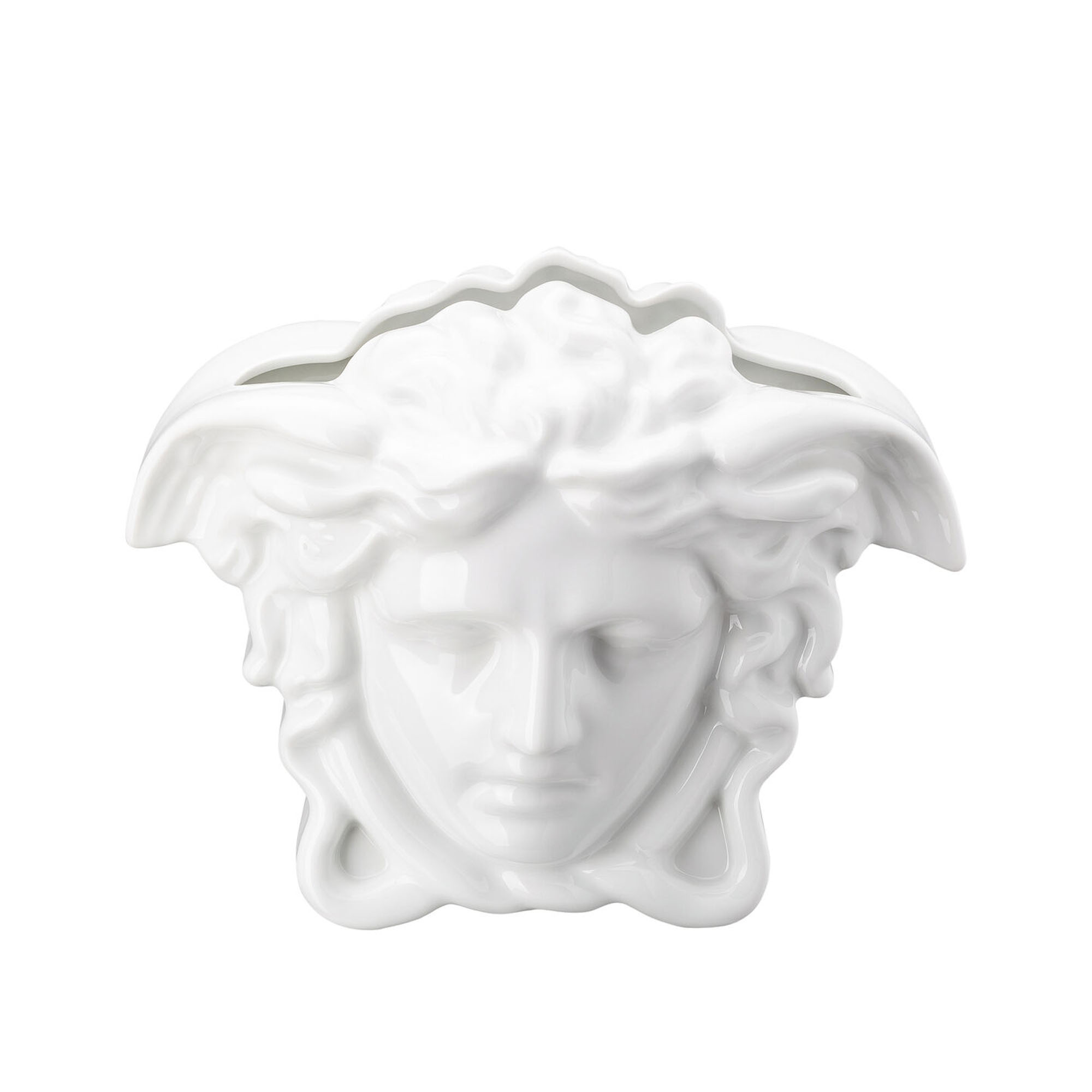 Versace - Medusa Grande Hvit, Vase 21 cm - Krukker & vaser - Hvit