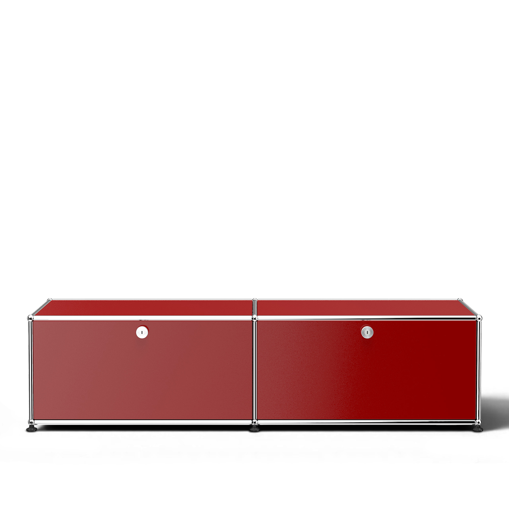 USM - USM Haller 3 Media Unit Ruby Red - TV-b&auml;nkar - Fritz Haller & Paul Sch&auml;rer - R&ouml;d - Metall