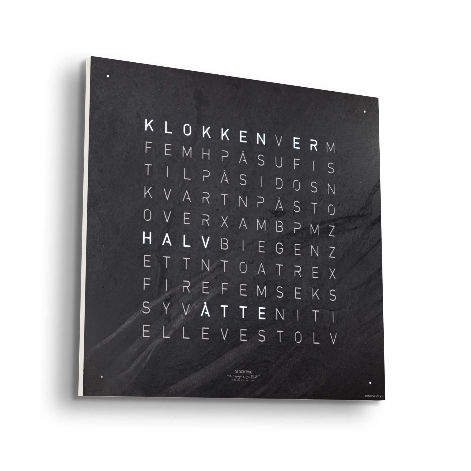 Qlocktwo Earth 45 Creator's Edition – Metamorphite
