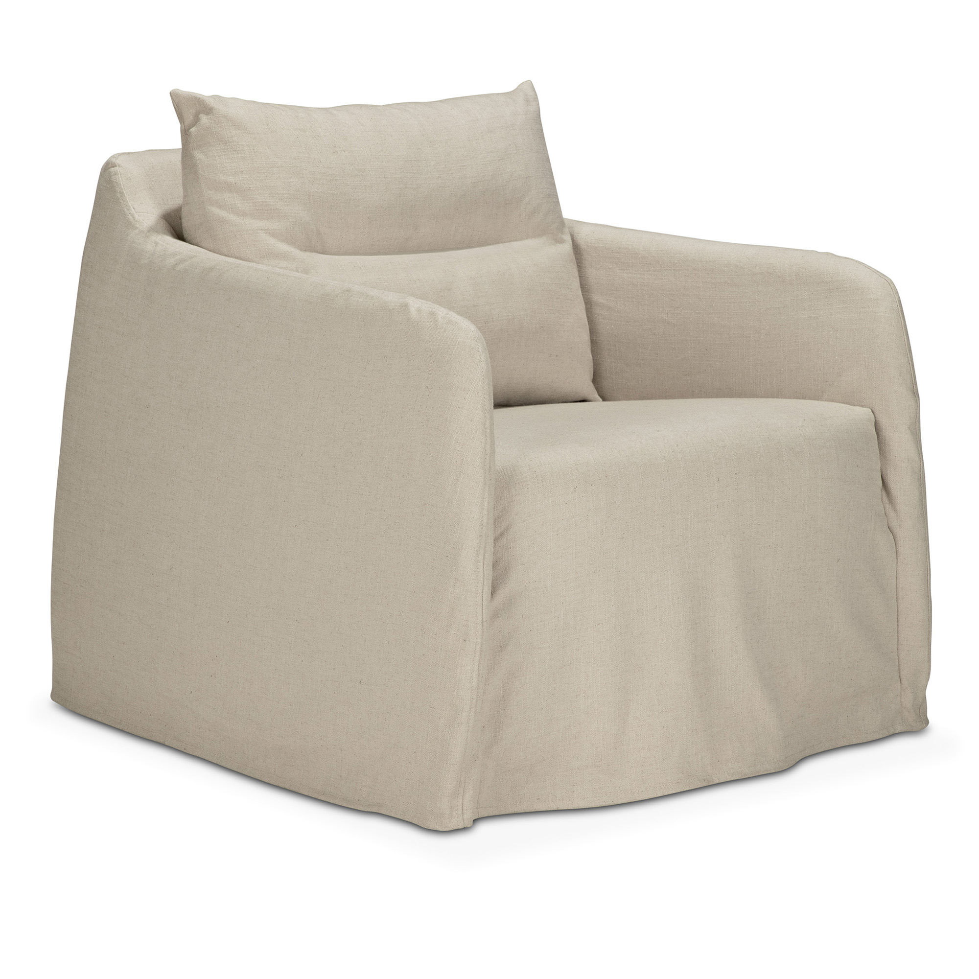 Ethnicraft - Weave Lounge Chair - Bone Fabric - Removable Cover 87 x 80 cm - Fåtöljer - Paul Delaisse - Träfärgad - Textilmaterial