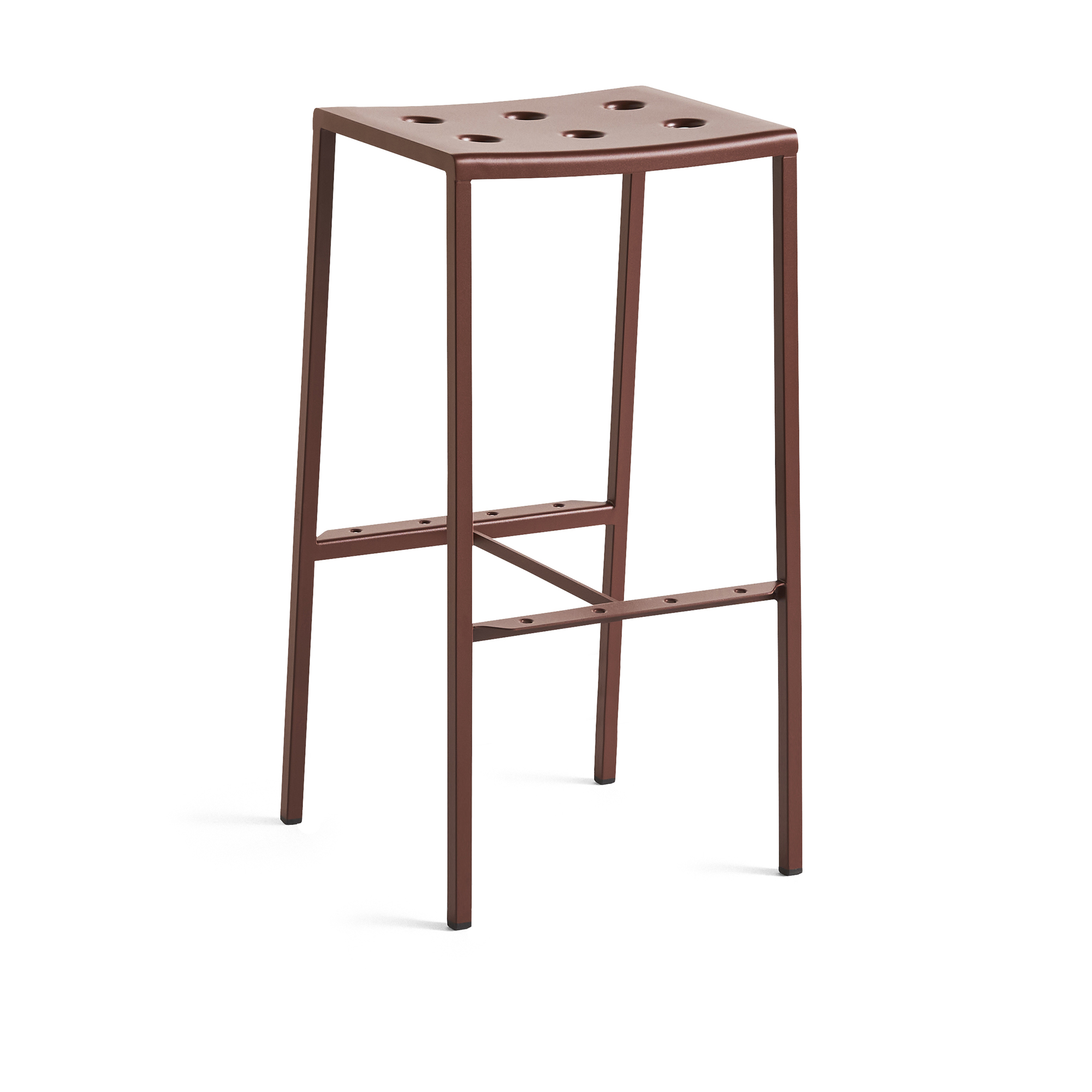HAY - Balcony Bar Stool High H75 / Iron Red - Barstolar utomhus - Ronan & Erwan Bouroullec - Röd - Metall