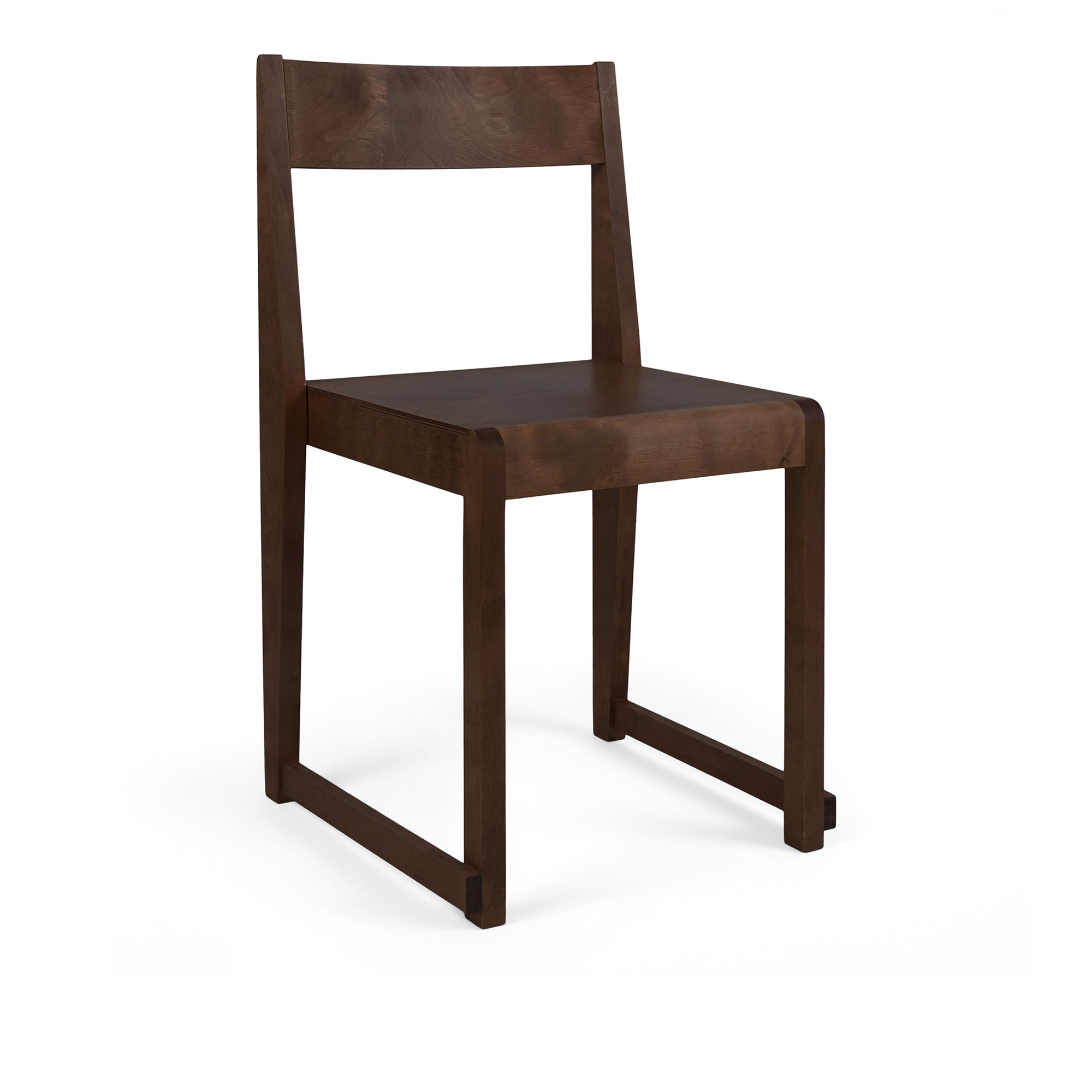frama - chair 01 dark wood - matstolar - trä