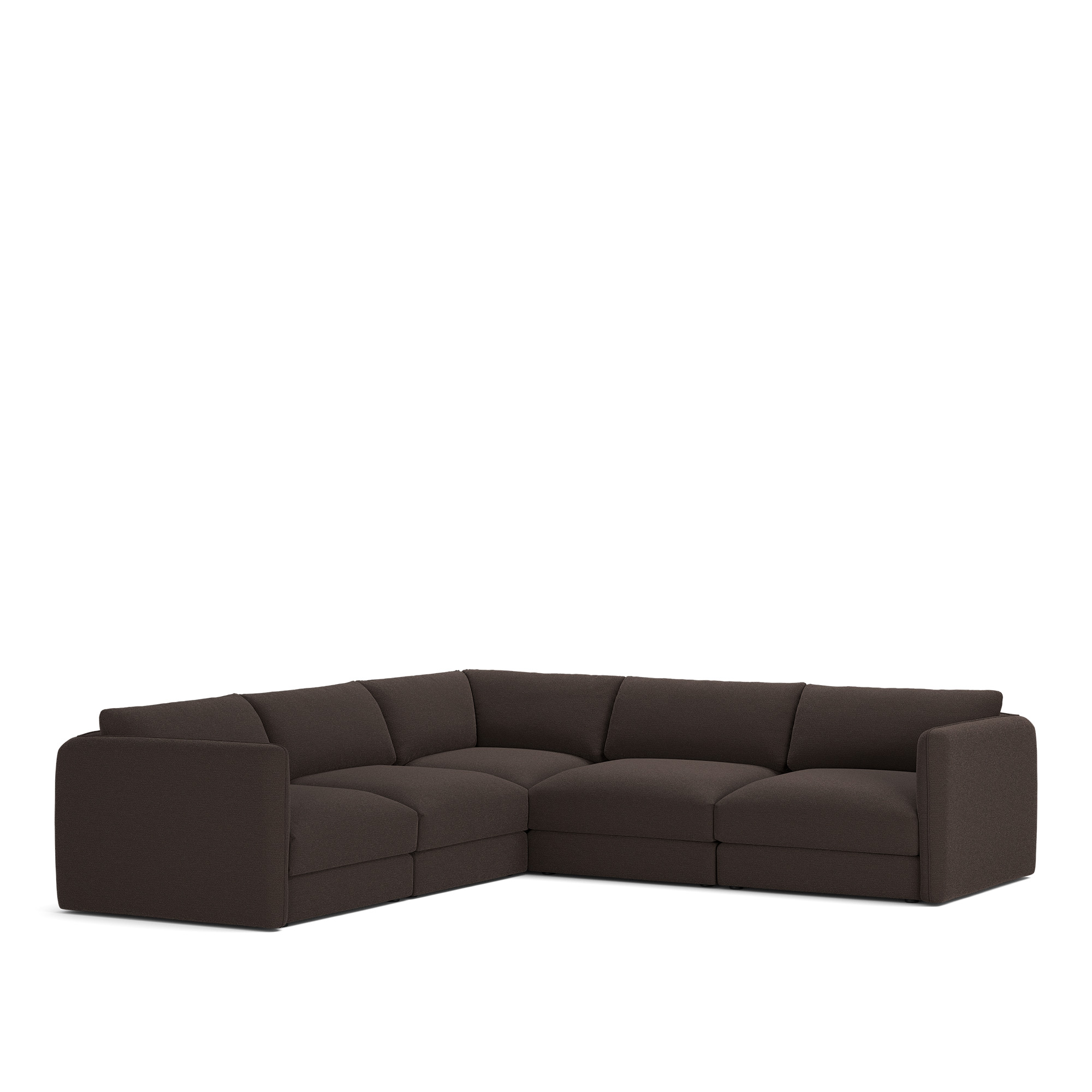 NOGA - Pavarotti 5-Seater Corner, Removable Cover, Cushion Variant 03, Lario 120 - Soffor - Svart