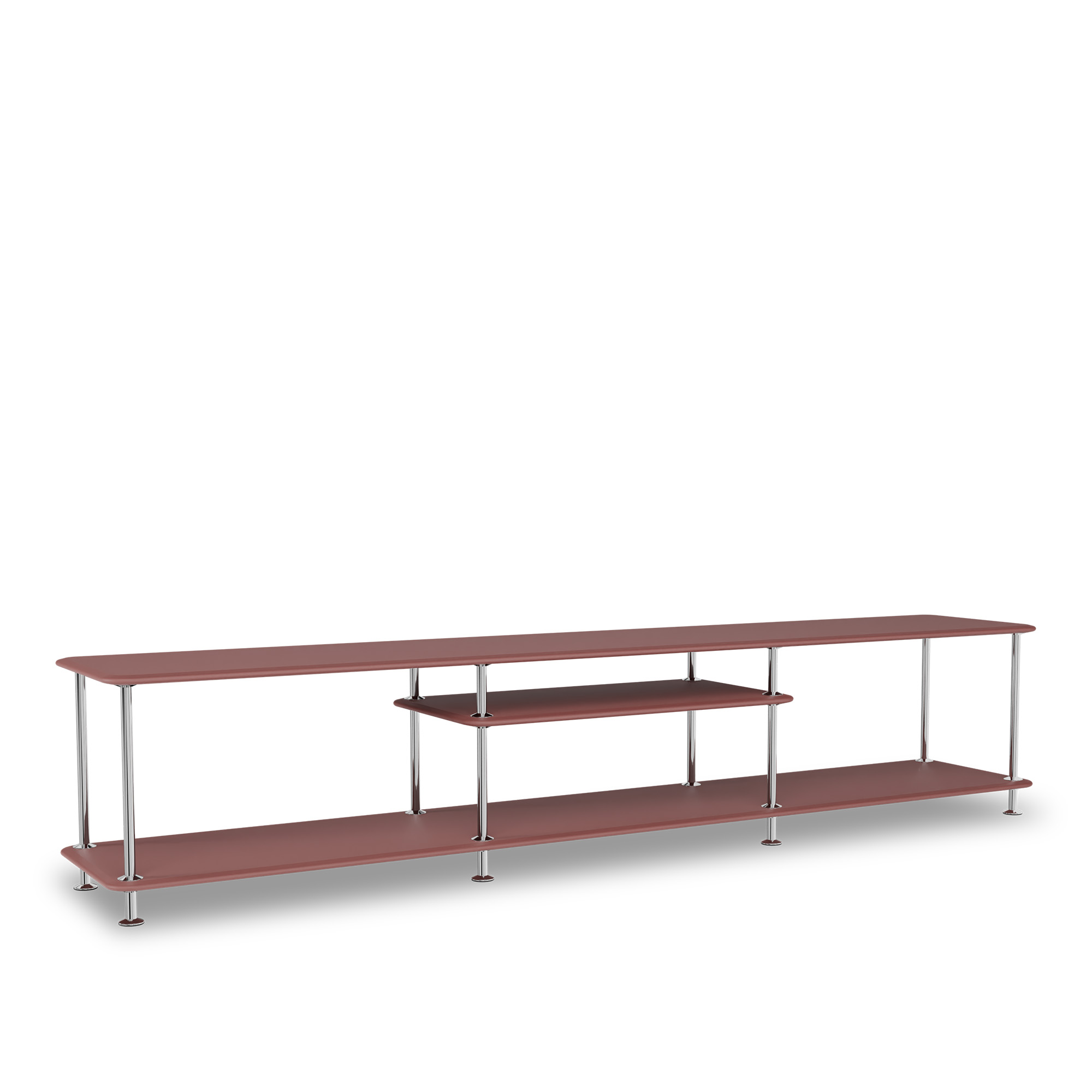 montana - montana free 111010 231-masalastructure 44c-chrome - tv-bänkar - jakob wagner - röd - metall/trä