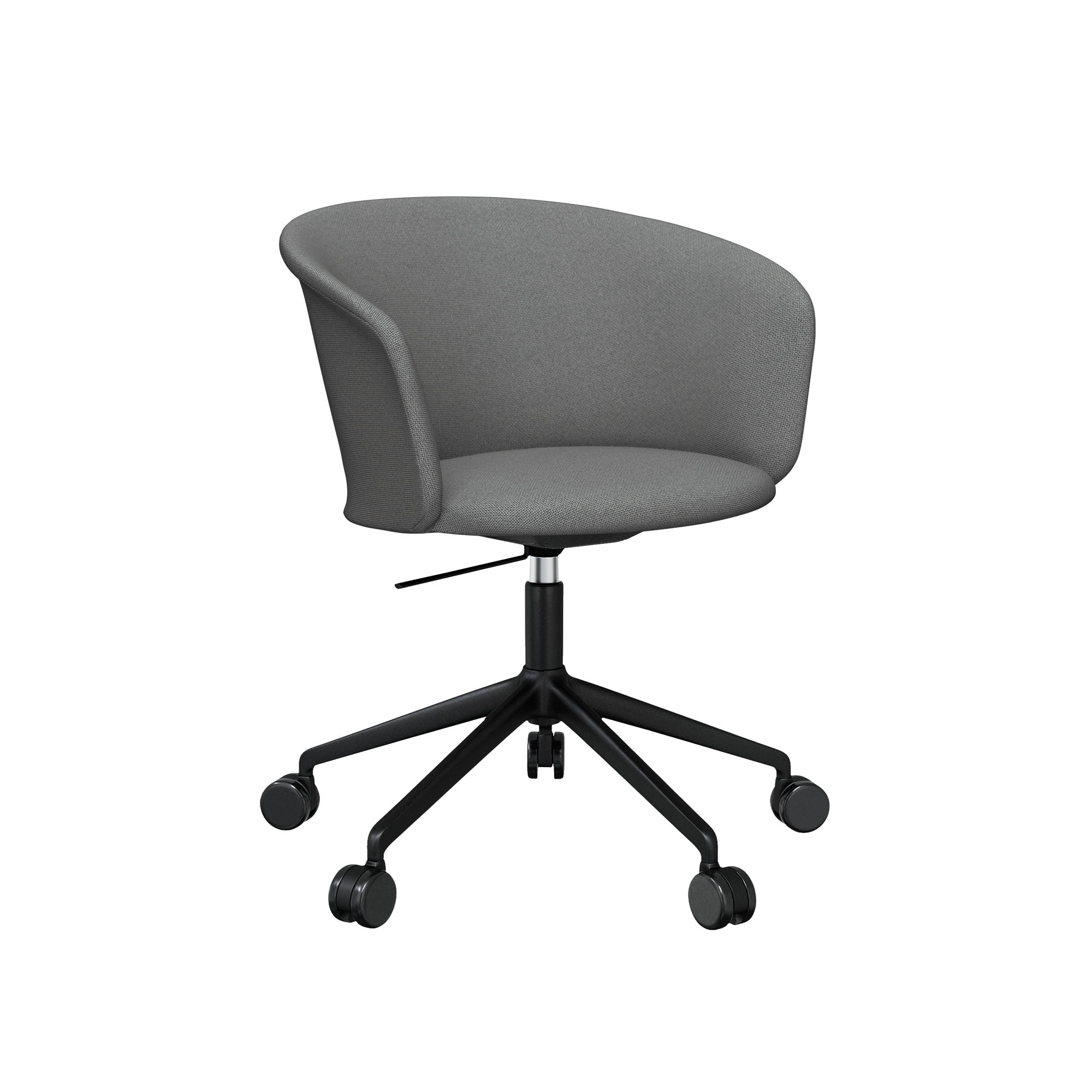hem - kendo swivel chair 5-star castors - grey/black - kontorsstolar - sabine marcelis,lucidipevere - grå - metall/trä/skum/plast/ull