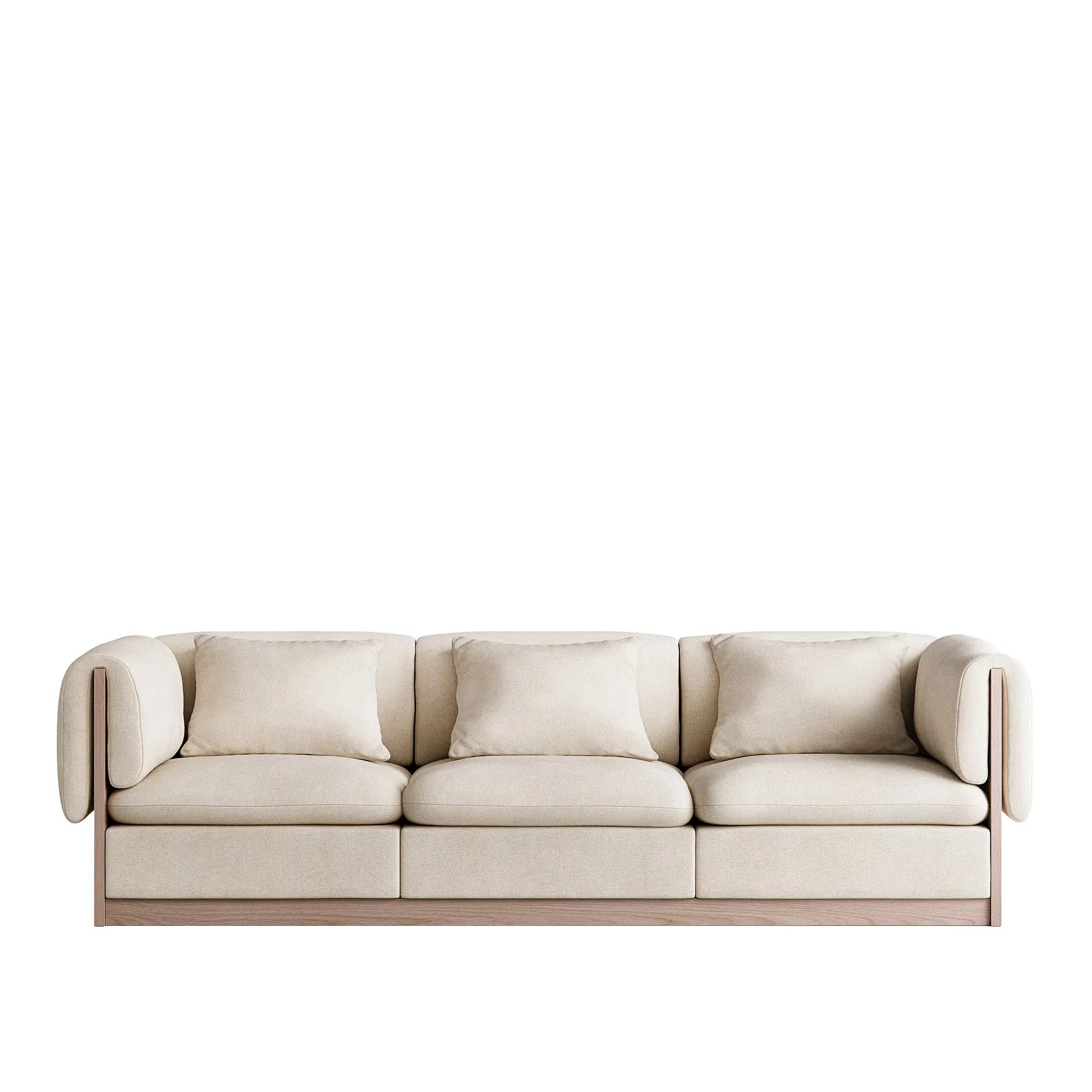 L.A. 3-Seater Sofa Light Oak inc. Cushion