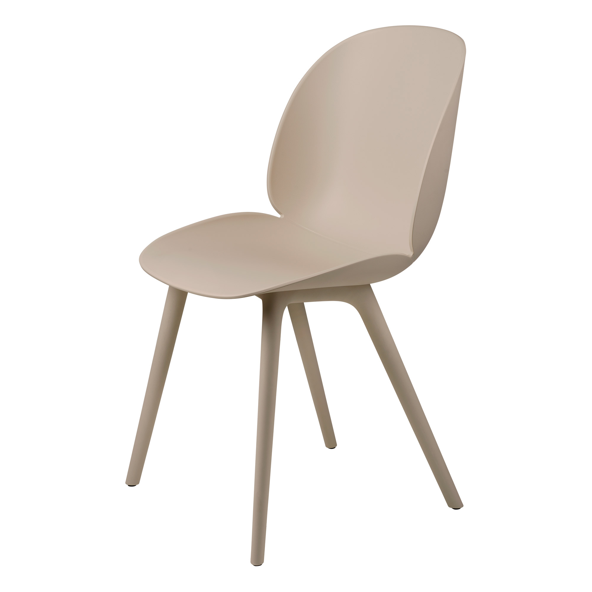 Gubi - Beetle Dining Chair Plastic Edition New Beige - Matstolar - GamFratesi - Beige - Plast