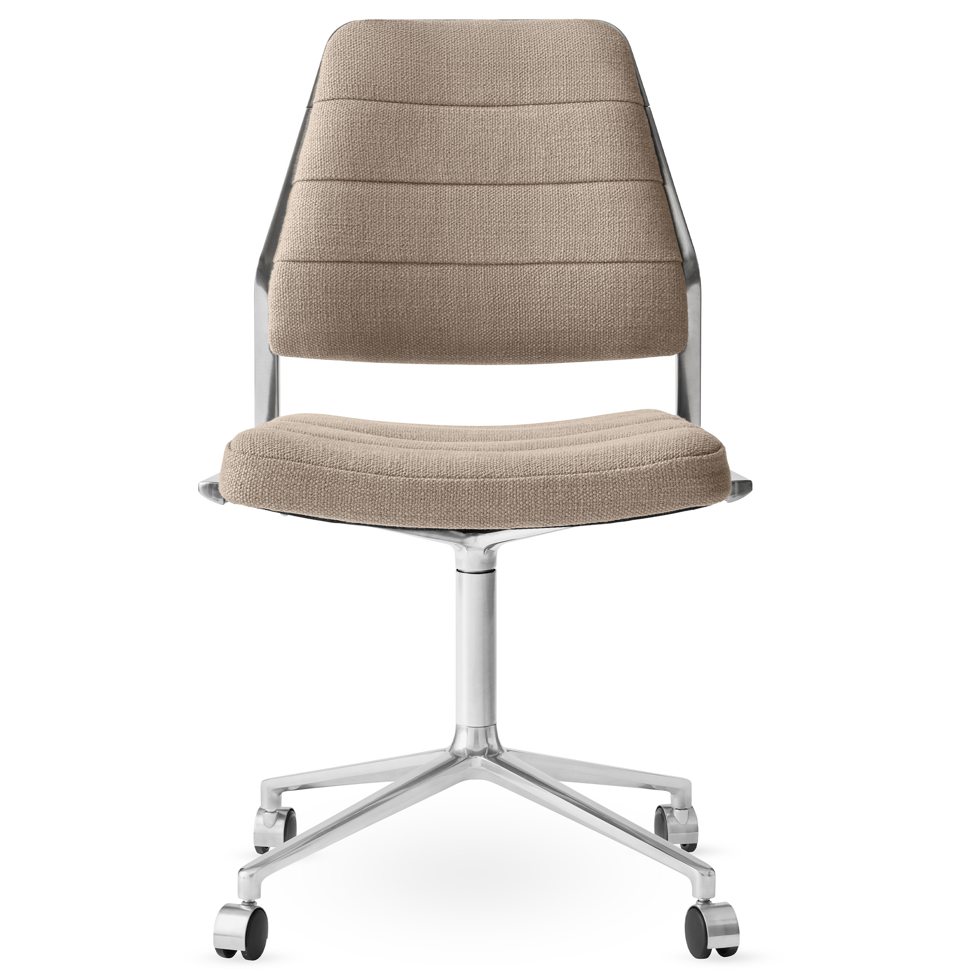 Vipp - Vipp454 Swivel chair, polished, castors, Tide - Kontorsstolar