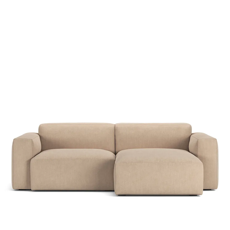 Brick 2-Seater Chaise Lounge Right with removable upholstery – Shadow Beige