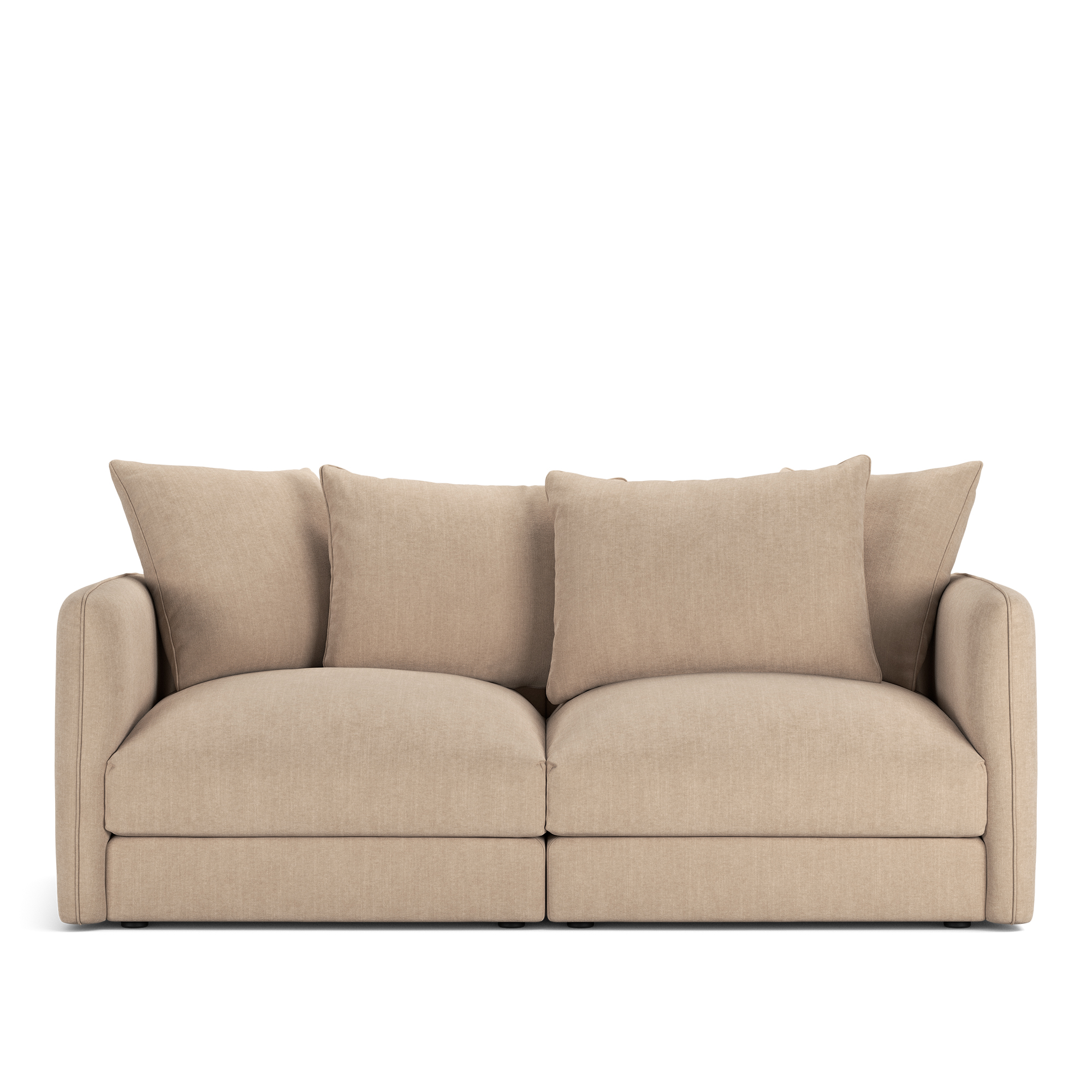 NOGA - Pavarotti 2-Seater Shadow Beige Removable Upholstery - Soffor - Dun/Metall/Tr&auml;/Skum