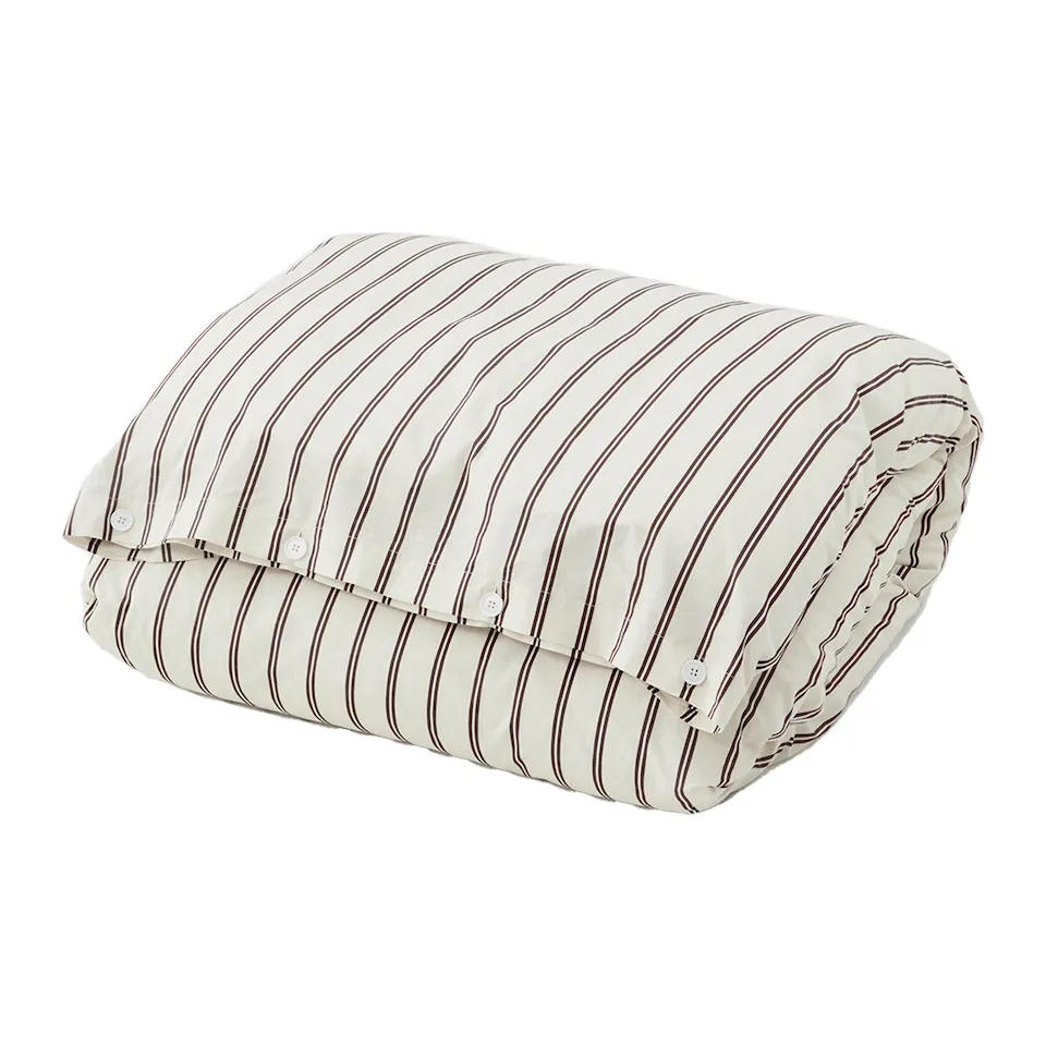 Percale stripes duvet cover single 150x210cm