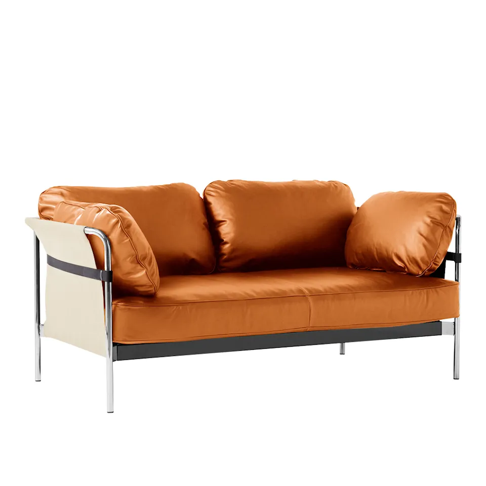 Can 2-sitssoffa Chrome/Natural