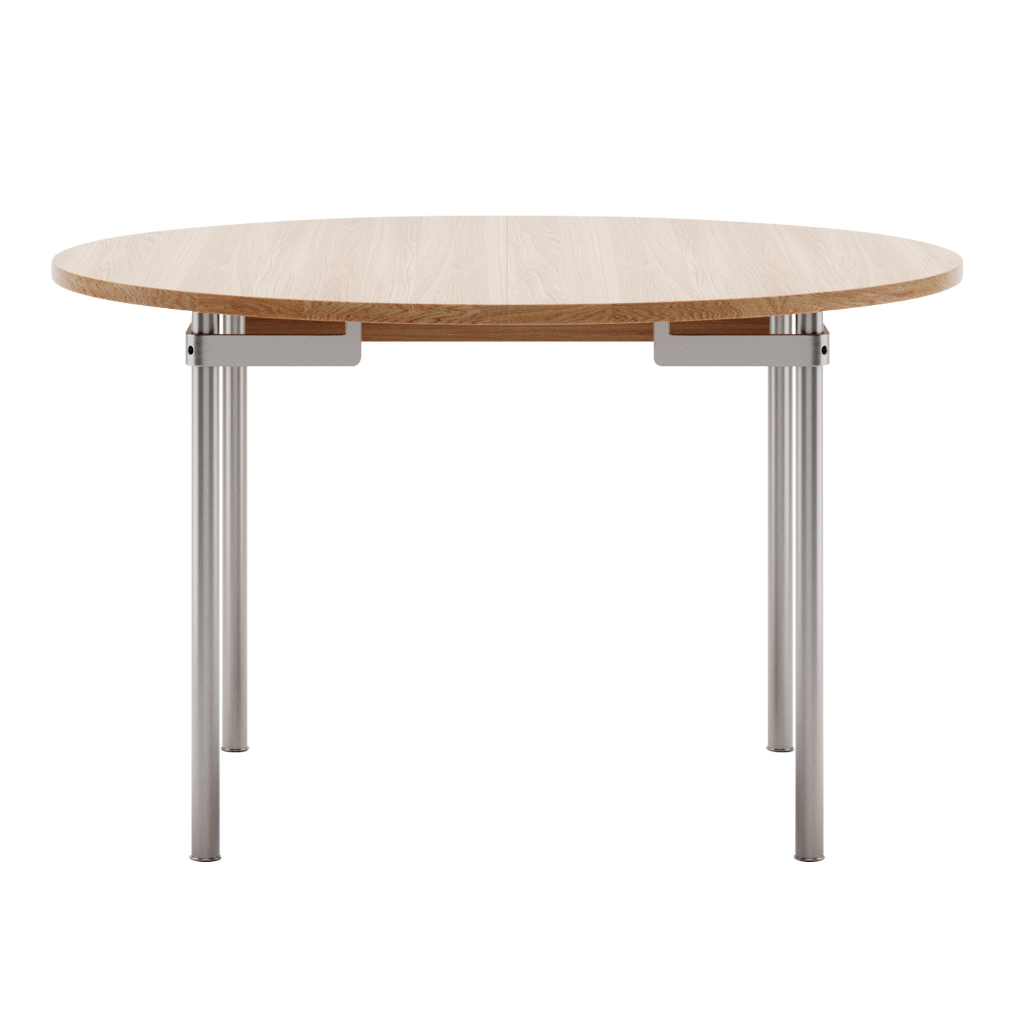 Carl Hansen - CH388, Klarlackad Ek, Med plats för 2 iläggsskivor (Exkl. iläggsskivor) - Matbord - Hans J. Wegner - Träfärgad - Metall/Trä