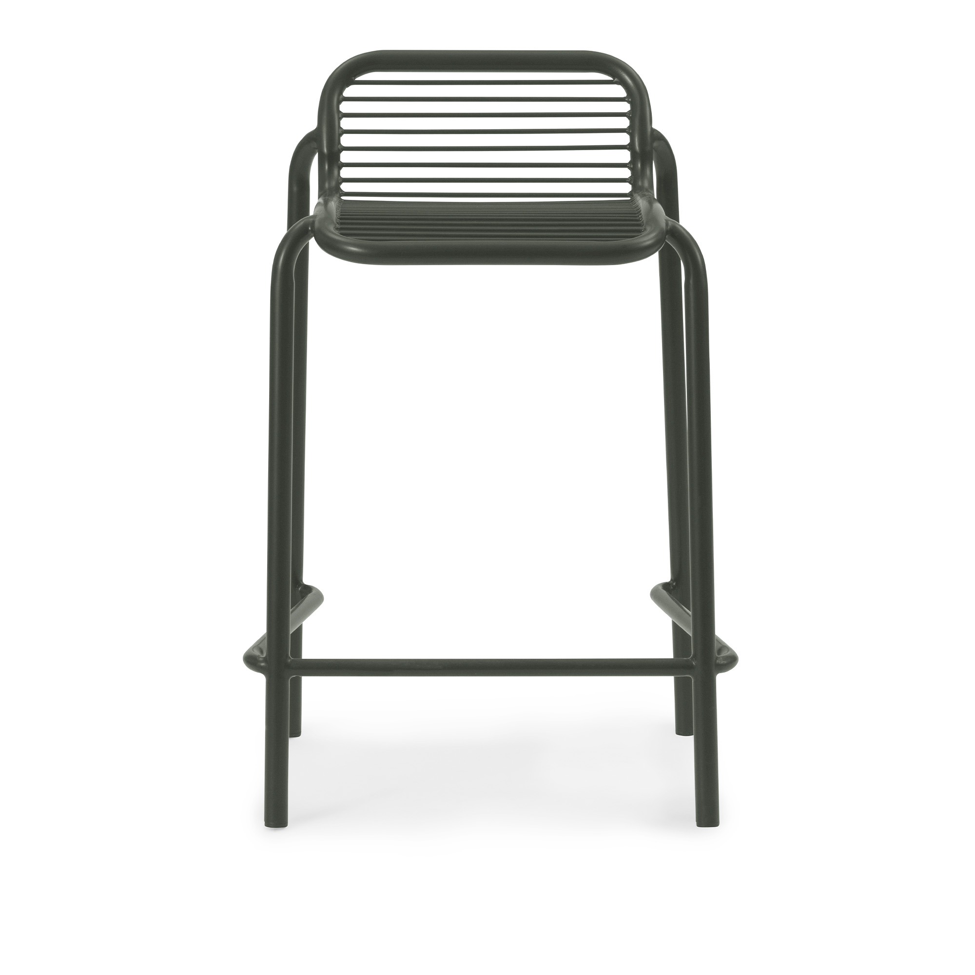 Normann Copenhagen - Vig Barstool 65 cm - Dark Green - Barstolar utomhus - Simon Legald - Grön - Metall | Utemöbler - Utestolar - Barstolar Utomhus | Möbelexperten
